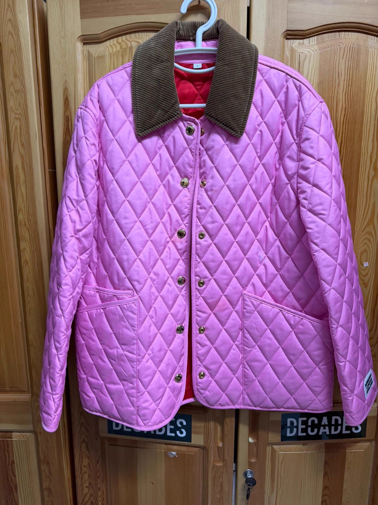 Burberry Burberry Pink Quilted Mint Tags Removed Front Stain Size M / US 6-8 / IT 42-44 - 1 Thumbnail