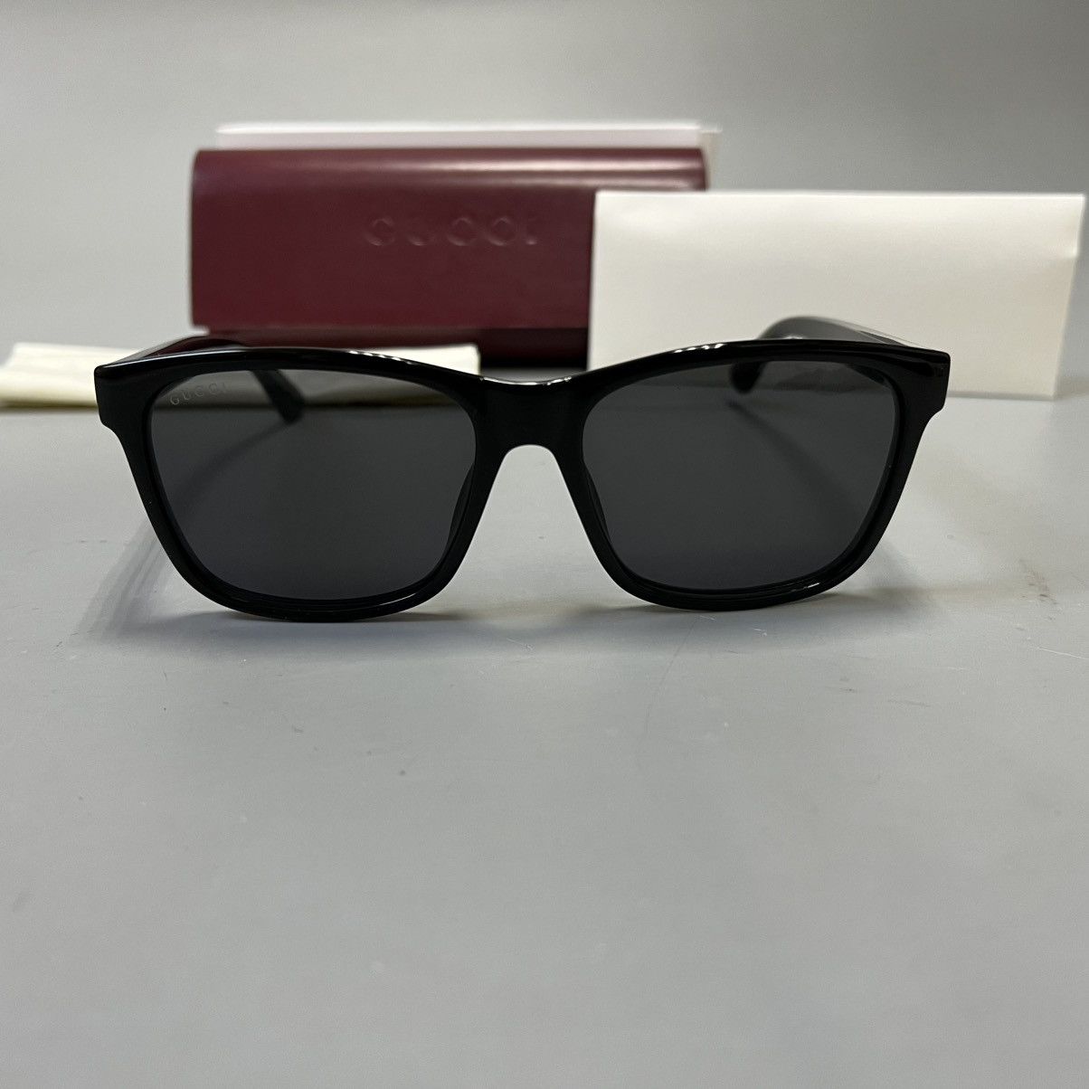 Gucci Gucci NEW Black Rectangular Men's Sunglasses NEW luxury Size ONE SIZE - 5 Thumbnail
