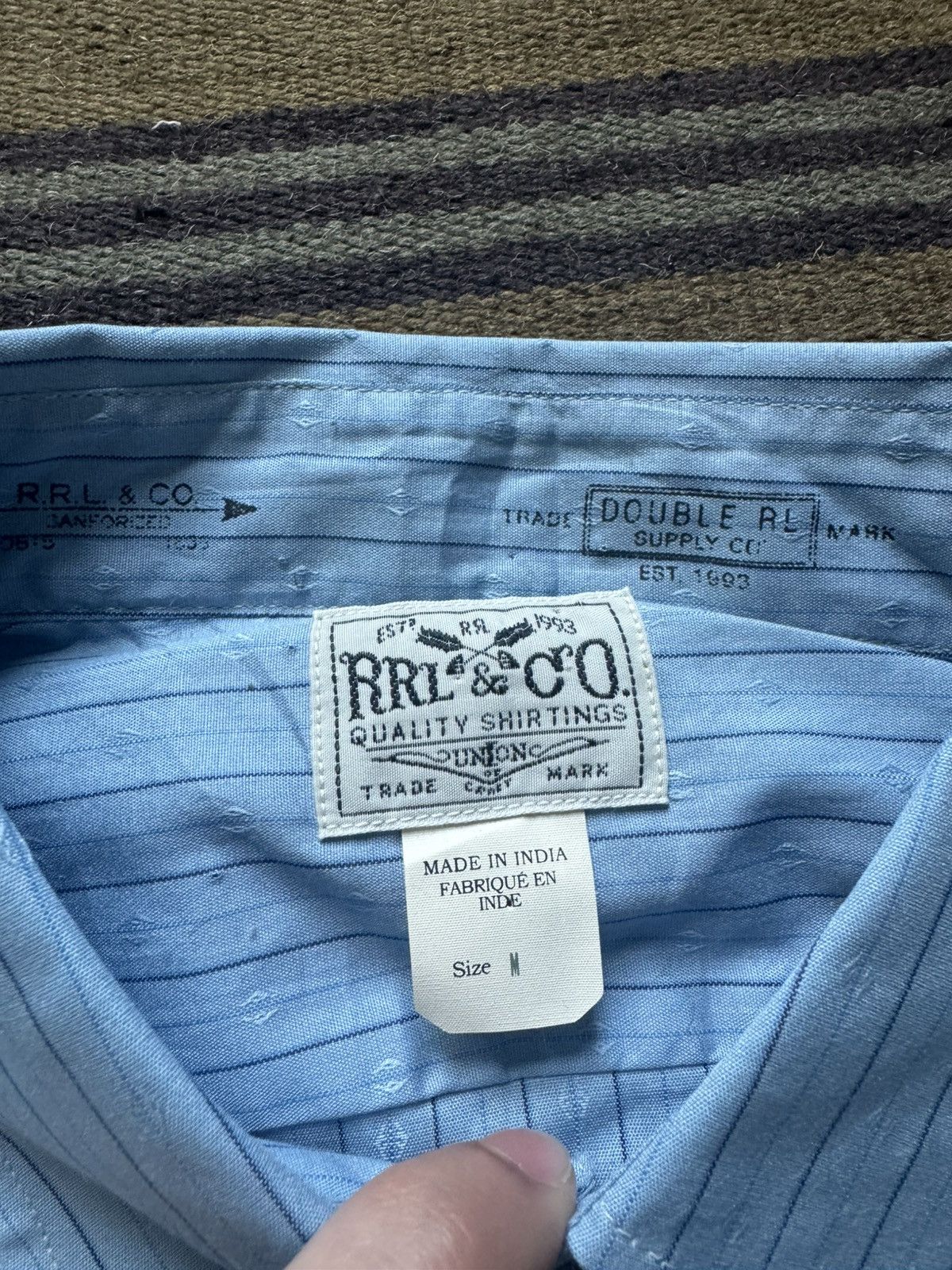 RRL Ralph Lauren Eli Dress Shirt With Flap Pocket Size US M / EU 48-50 / 2 - 4 Thumbnail