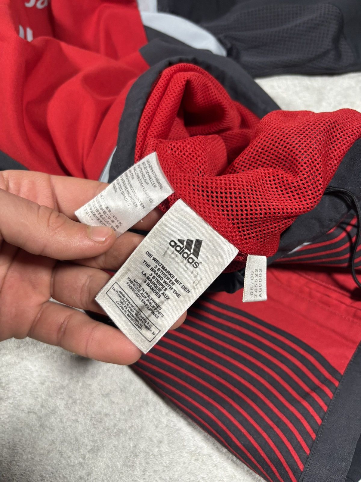 Adidas Vintage Adidas FC Sarnen Track Jacket RedBlack Three Stripes Size US L / EU 52-54 / 3 - 12 Thumbnail