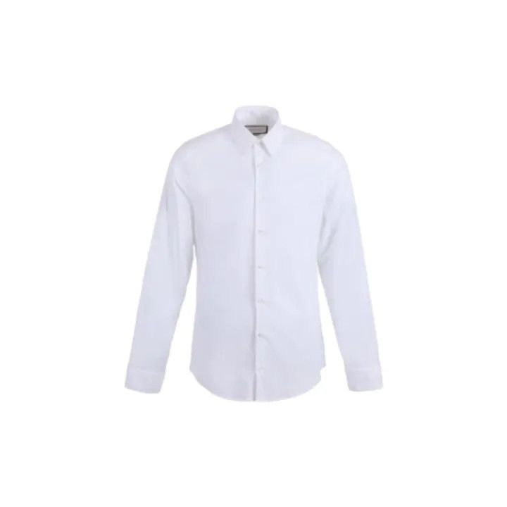 Gucci Gucci Men's White Long Sleeve Shirt Size US M / EU 48-50 / 2 - 1 Thumbnail