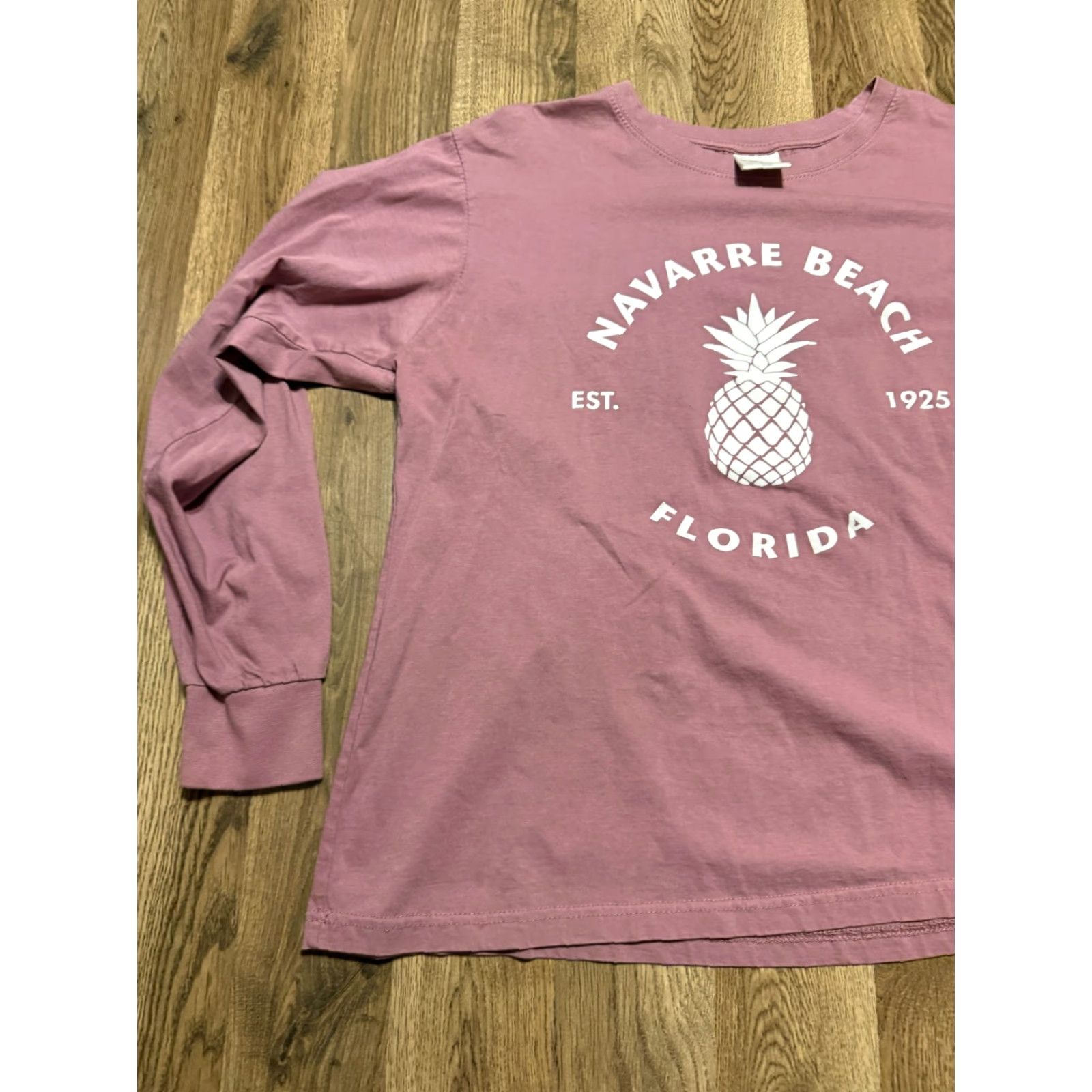 Vintage Spicy Tuna Shirt Women's XL Mauve White Long Sleeve T-Shirt Navarre Beach Florida Size XL / US 12-14 / IT 48-50 - 3 Thumbnail