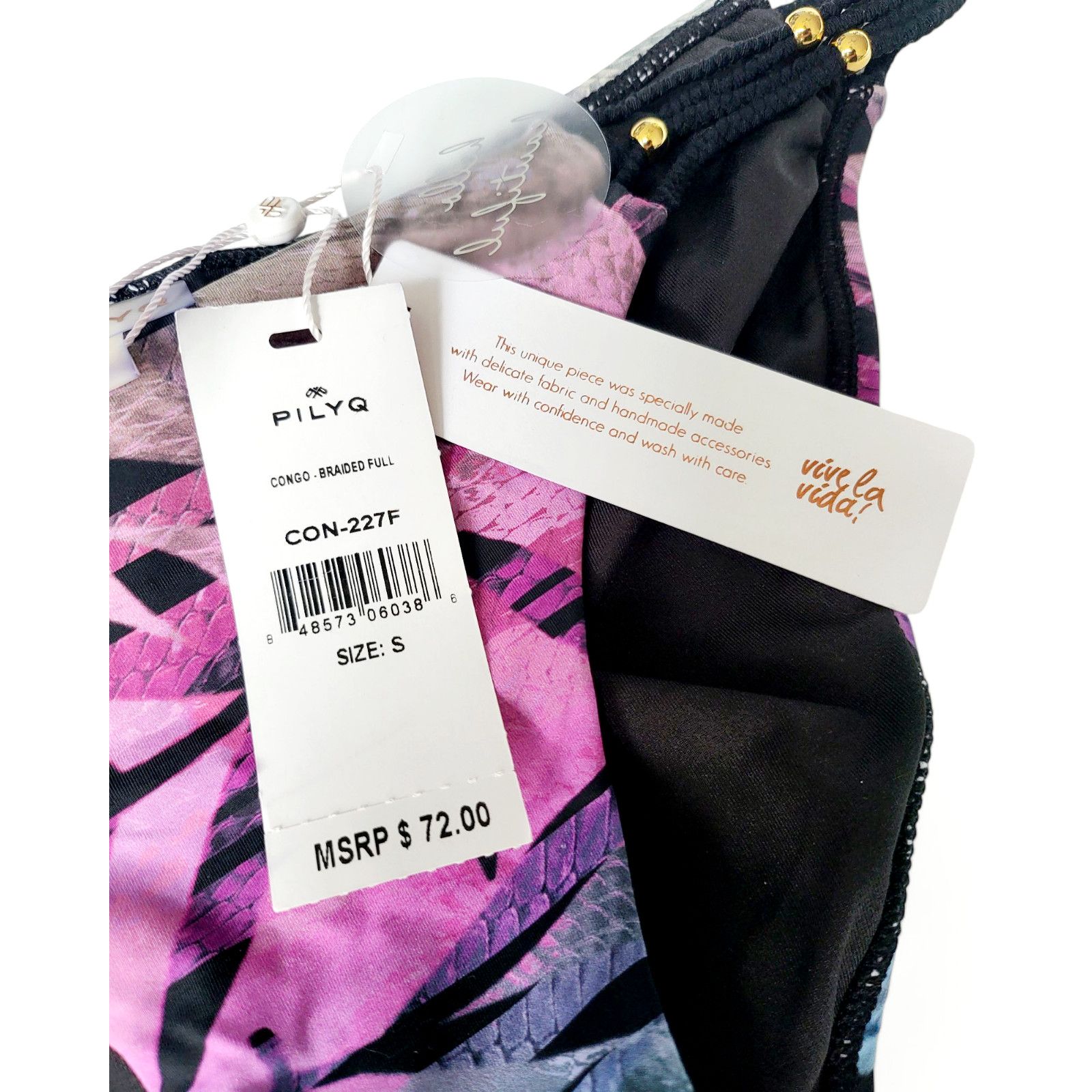 Other NWT PILYQ Congo Braided Zen Full Bikini Bottom PQ Size S Size ONE SIZE - 4 Thumbnail