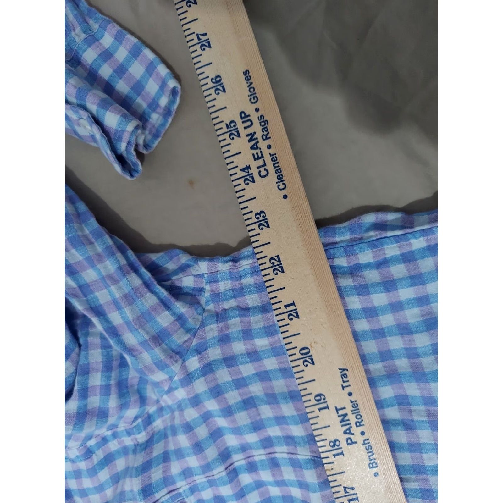 Vineyard Vines VINTAGE? (no) Linen Button-Up Shirt Men L Blue Vineyard Vines Long Sleeve Regular Size L Blue Linen Button-Up Shirt Mens Womens? Size 42R - 5 Thumbnail