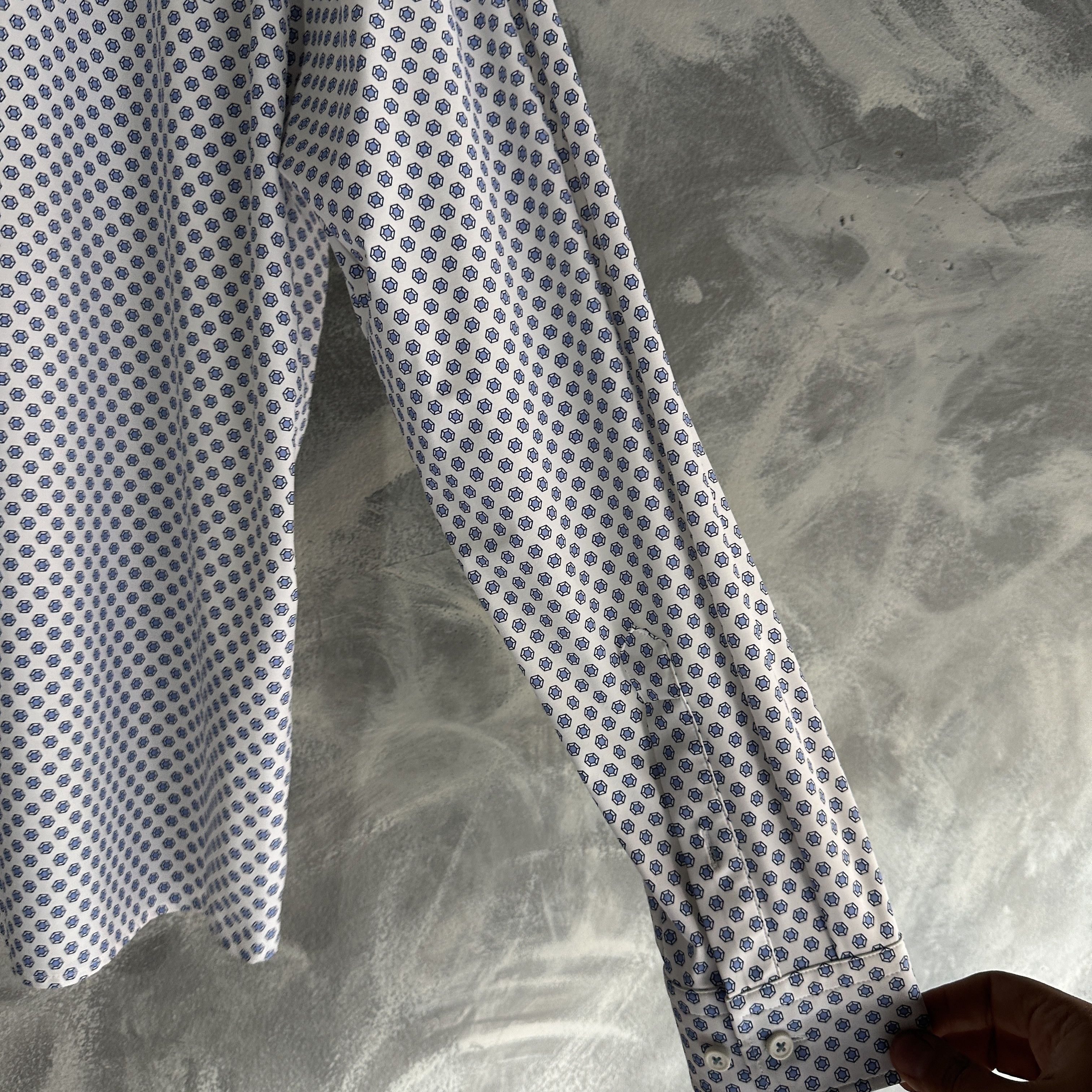 Hugo Boss Hugo Boss Button Up Shirt Mens Diamond P Roan Kent Size US XXL / EU 58 / 5 - 8 Thumbnail