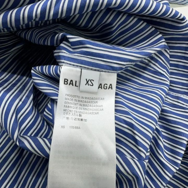 Balenciaga Balenciaga Balenciaga Blue Striped Long Sleeve Shirt -2507 Size US XS / EU 42 / 0 - 4 Thumbnail