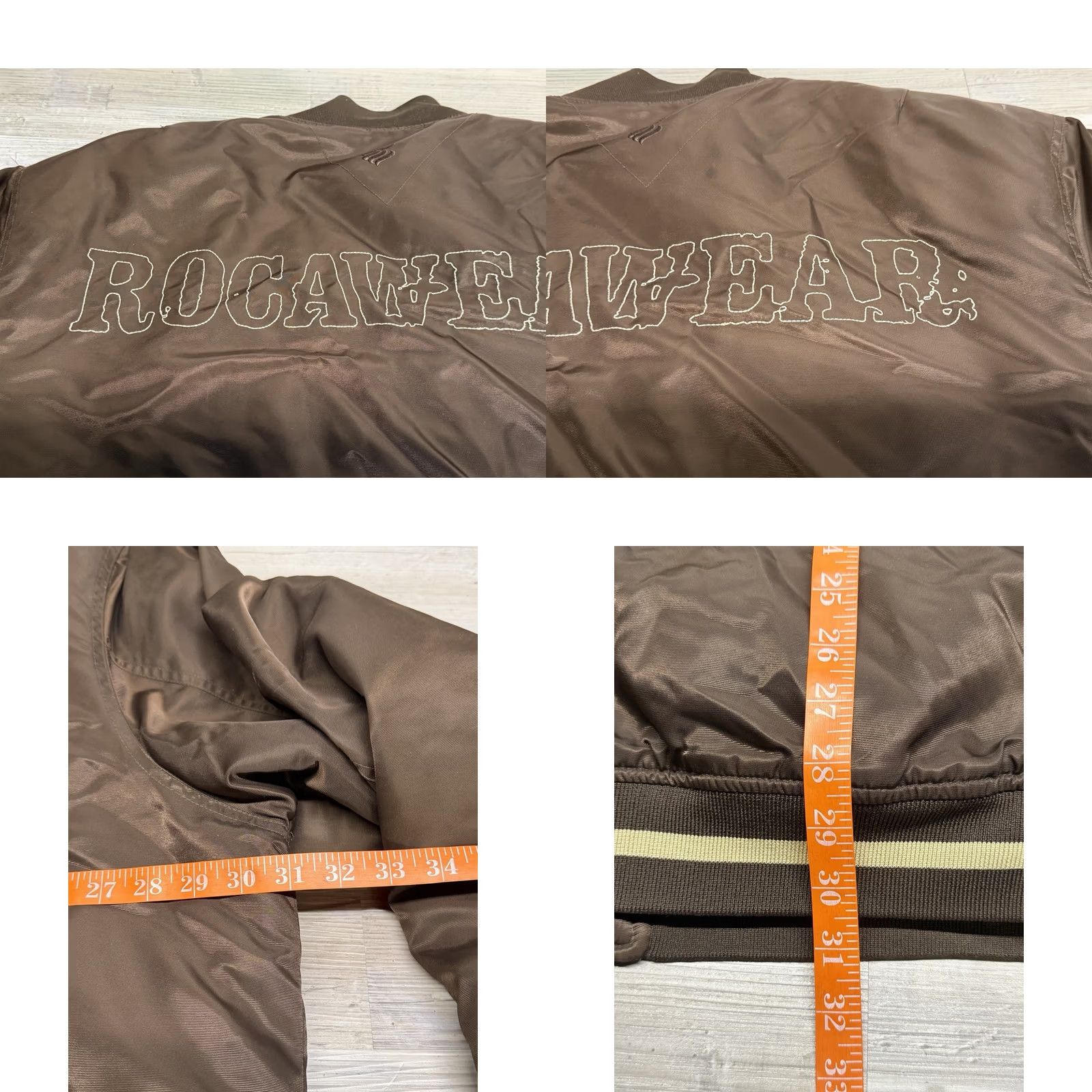 Rocawear VINTAGE Rocawear Bomber Jacket 4XL Brown Quilted Hip Hop Spellout Nylon Big Size US XXL / EU 58 / 5 - 8 Thumbnail
