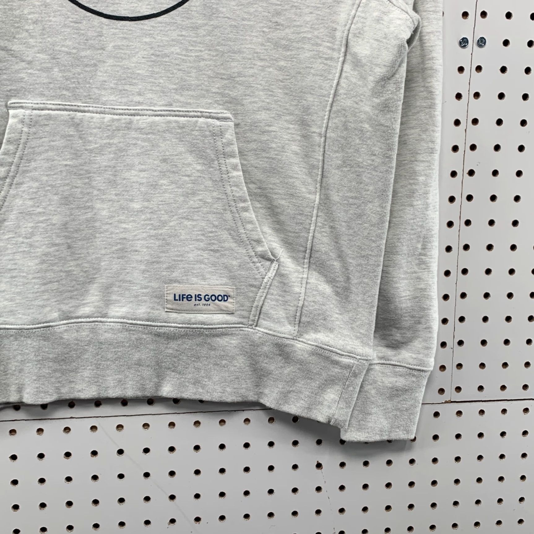 Life is Good VINTAGE Life Is Good Women's Hoodie Sweatshirt Pullover Cat YING YANG Fleece Gray Medium Winter Activewear Size M / US 6-8 / IT 42-44 - 7 Thumbnail