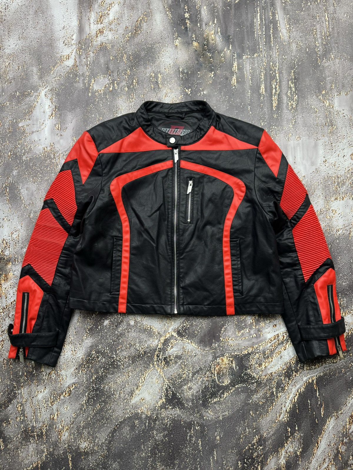 AMISU Vintage Racing Bomber Jacket
