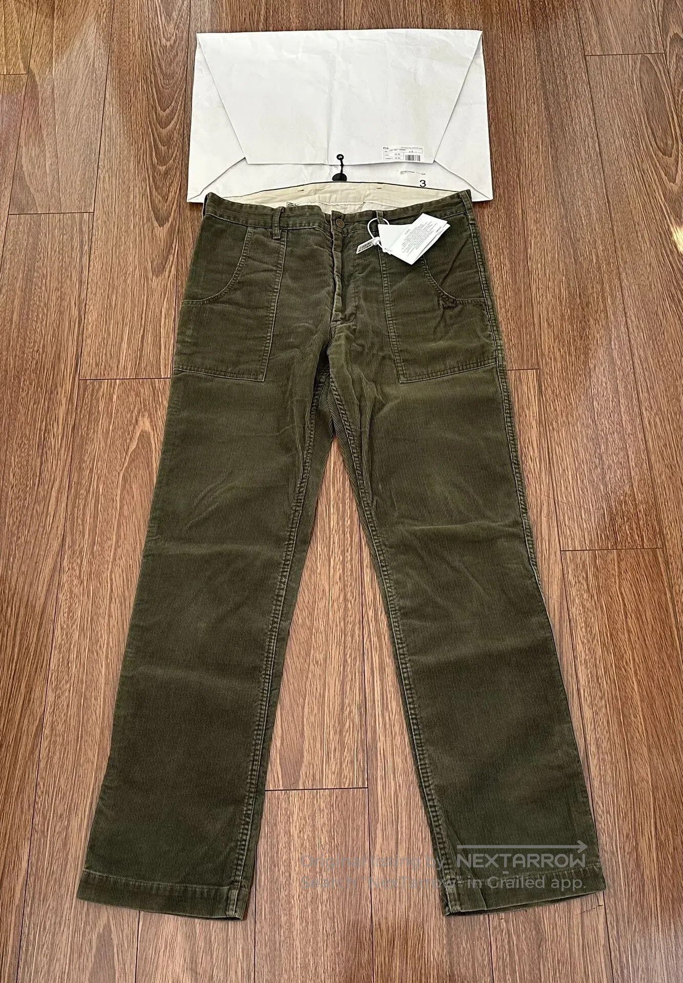 Visvim visvim scout corduroy pants in olive. Size US 32 / EU 48 - 1 Thumbnail