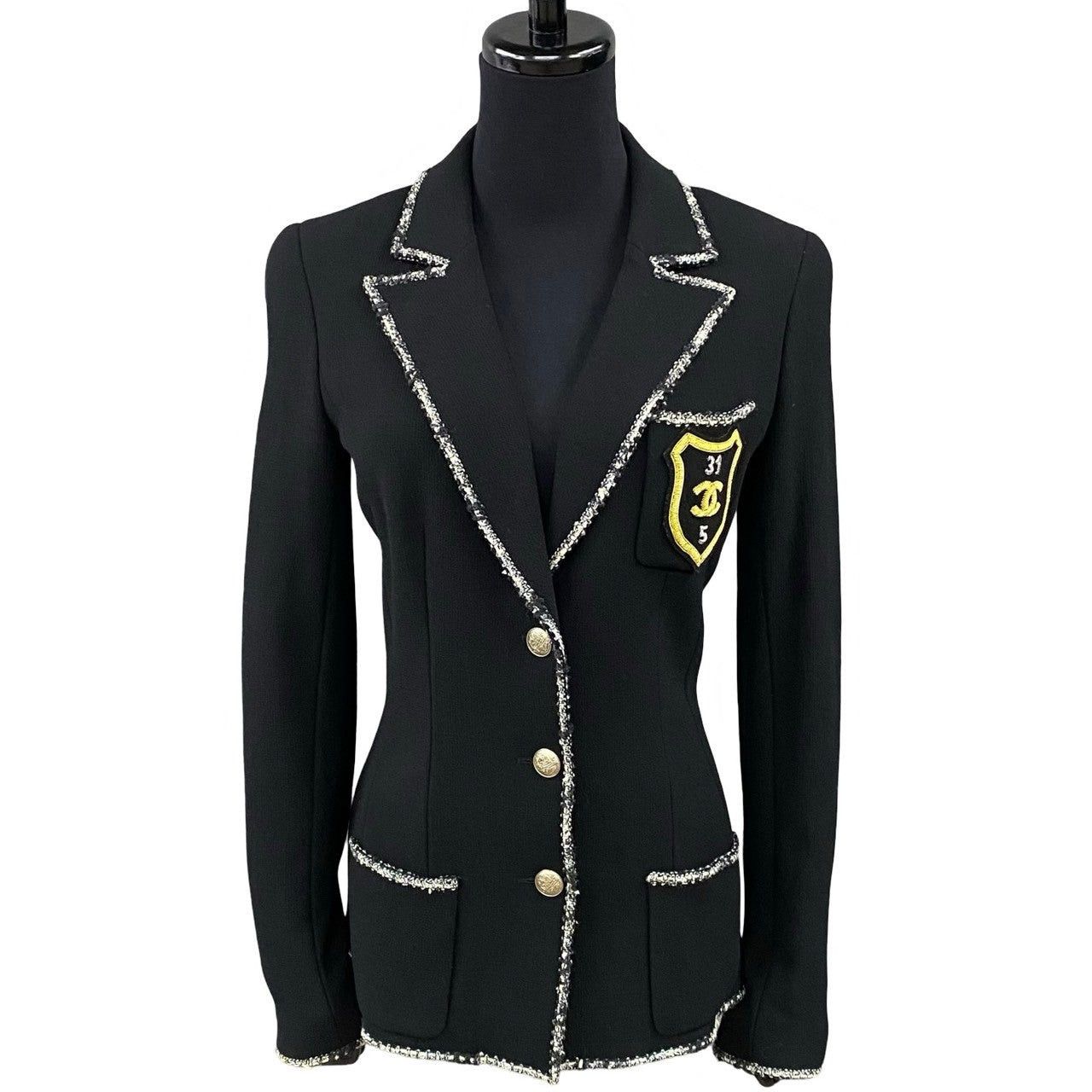 Chanel Chanel Black Wool Size ONE SIZE - 1 Thumbnail