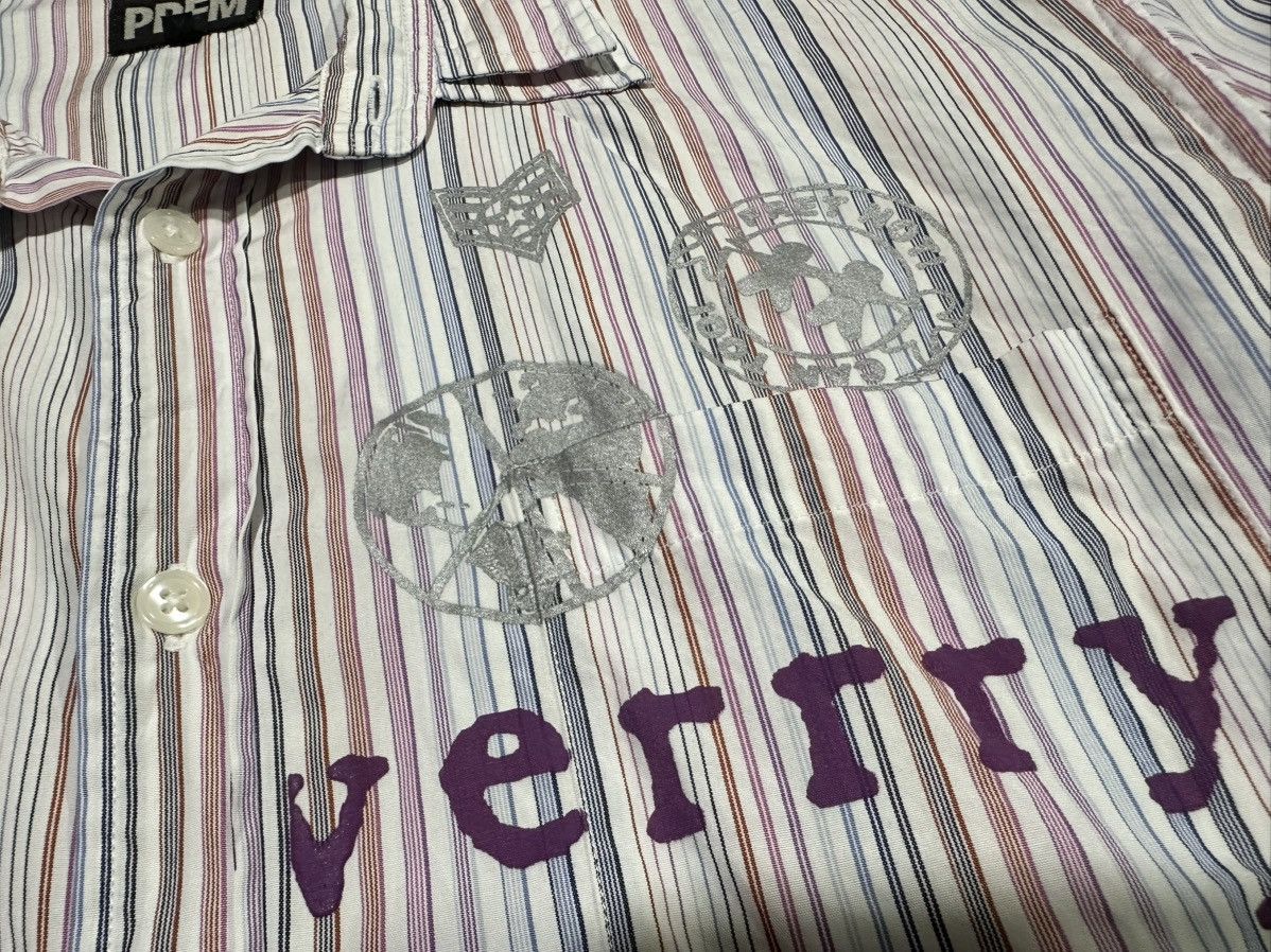 PPFM 🔥Sick Y2K PPFM Poem Striped Shirt Long Sleeve Double Collar Size US L / EU 52-54 / 3 - 7 Thumbnail