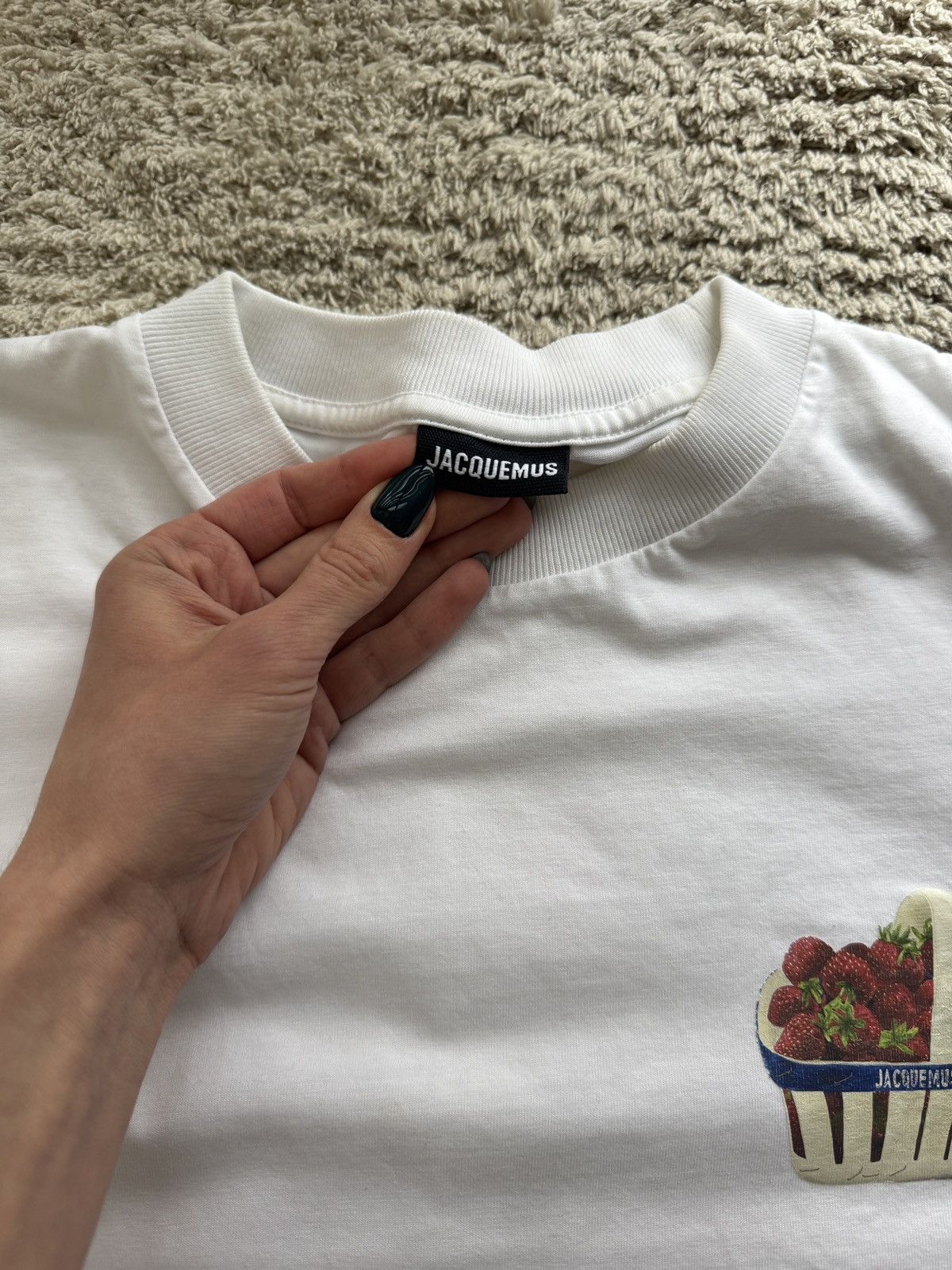 Jacquemus Jacquemus Le T-Shirt Fraises Printed Tee Size XS / US 0-2 / IT 36-38 - 4 Thumbnail