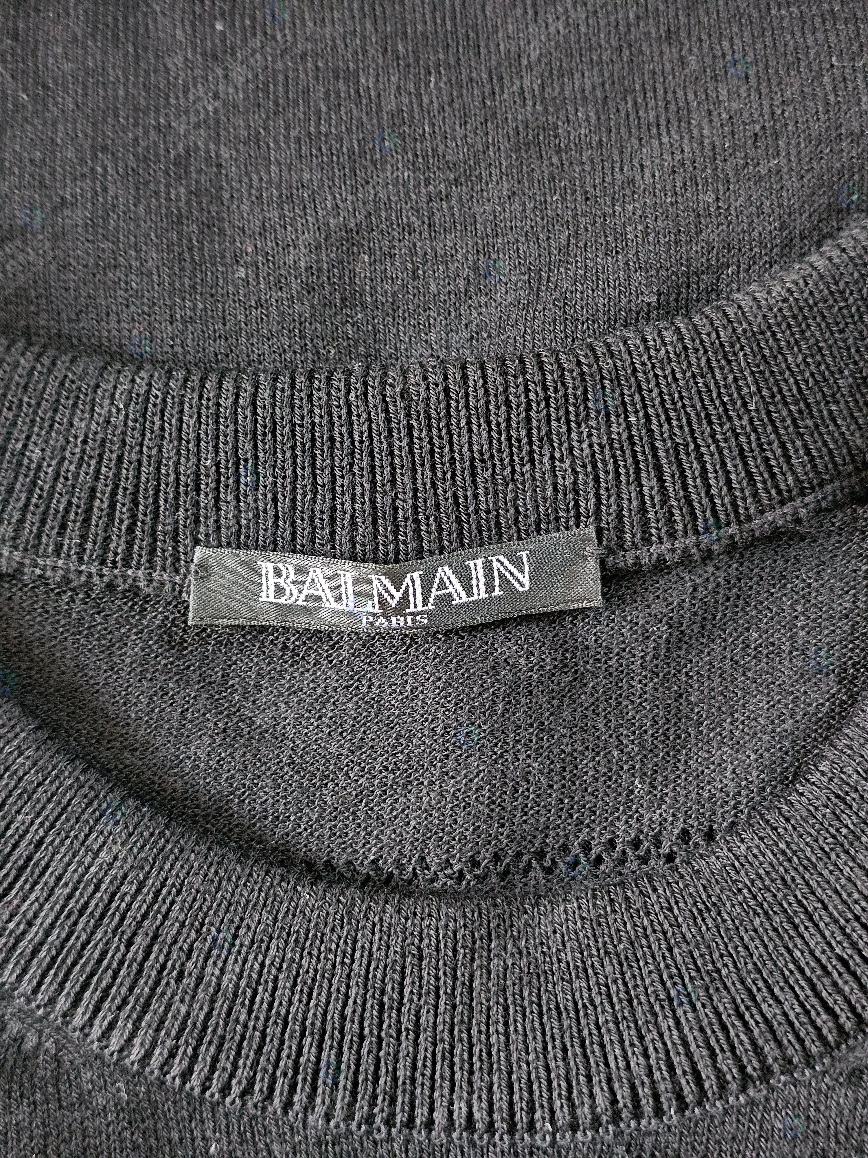 Balmain Balmain Men's Side-Zip Wool Sweater Size XL Like M-L Size US XL / EU 56 / 4 - 6 Thumbnail