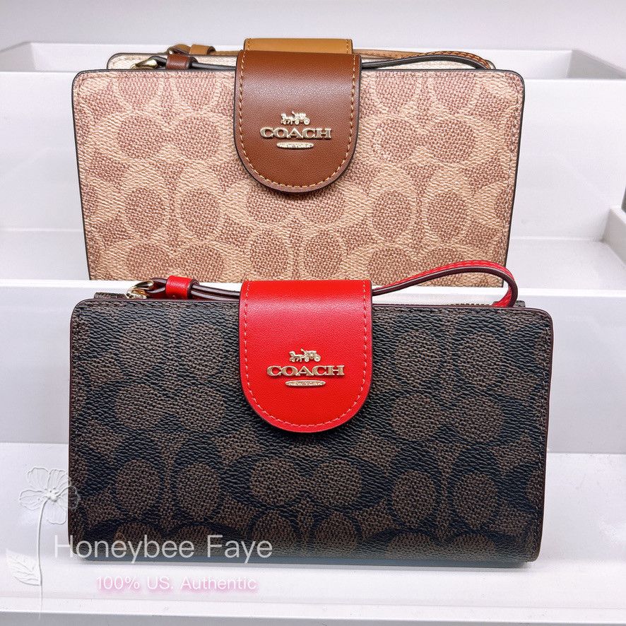 Coach Phone Wallet In Signature Canvas CW780 Size ONE SIZE - 6 Thumbnail