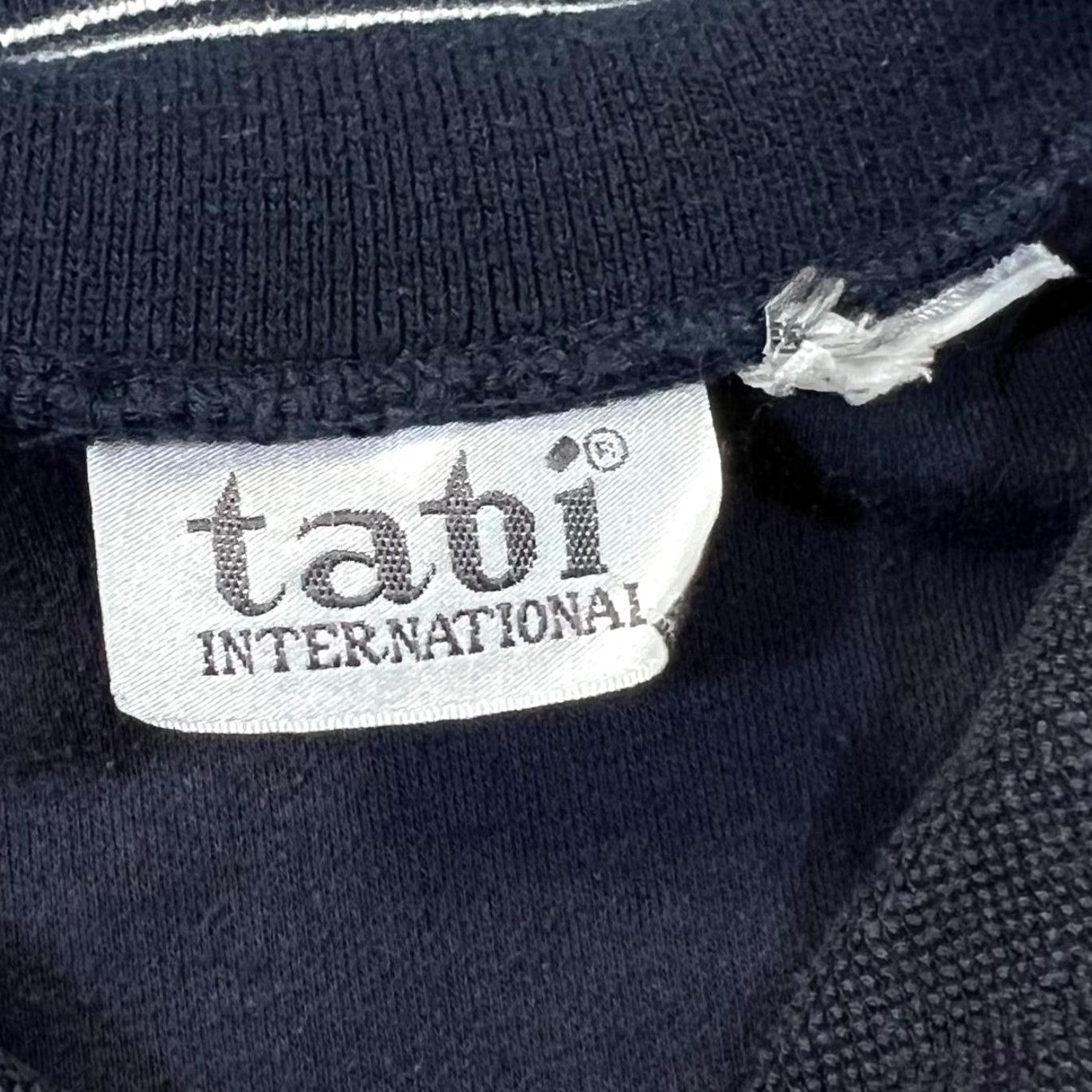 Vintage TABI INTERNATIONAL Embroidered Mini Boat Motif 1/4 Zip Sweatshirt Small Navy Mens Pullover Size US S / EU 44-46 / 1 - 4 Thumbnail