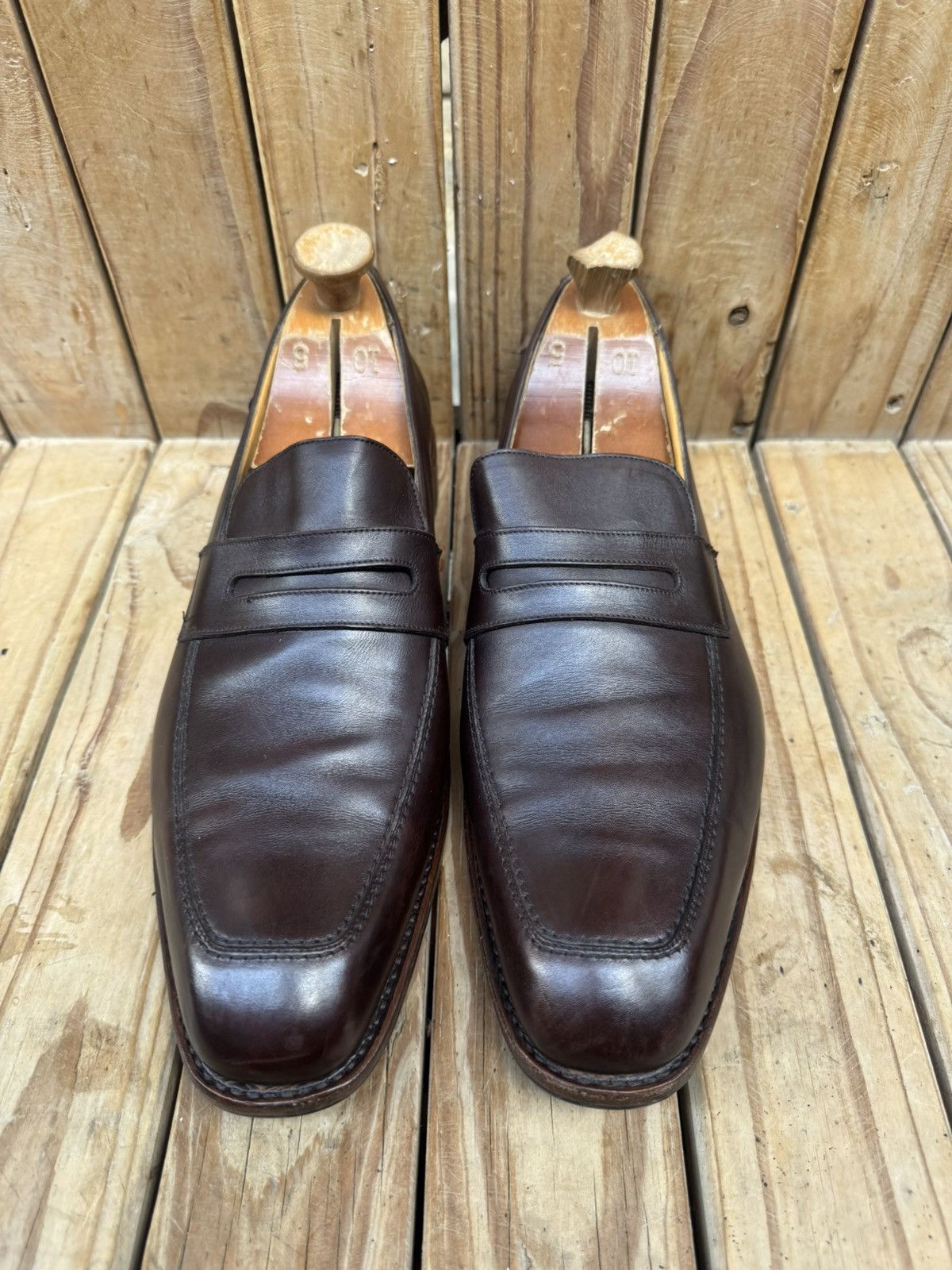 Paraboot Paraboot Men’s Penny brown Leather Loafers Uk 9.5 H US 10.5 Size US 10.5 / EU 43-44 - 7 Thumbnail