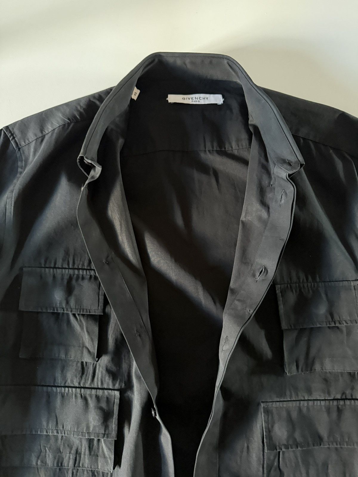 Givenchy Givenchy Paris FW2015 Multi-Pocket Utility Cargo Shirt -XL Size US XL / EU 56 / 4 - 14 Thumbnail