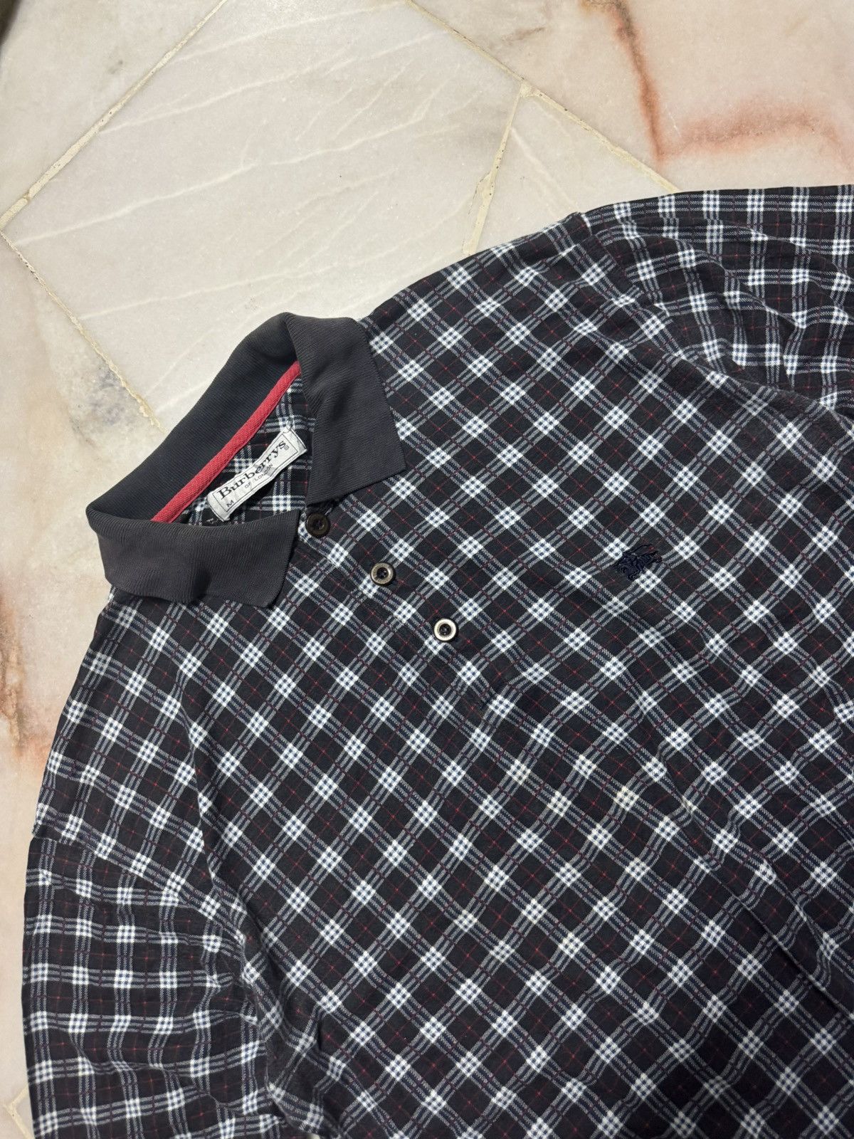 Burberry VINTAGE 1990s Burberry Novacheck Plaid Coller Ringer Size US M / EU 48-50 / 2 - 5 Thumbnail