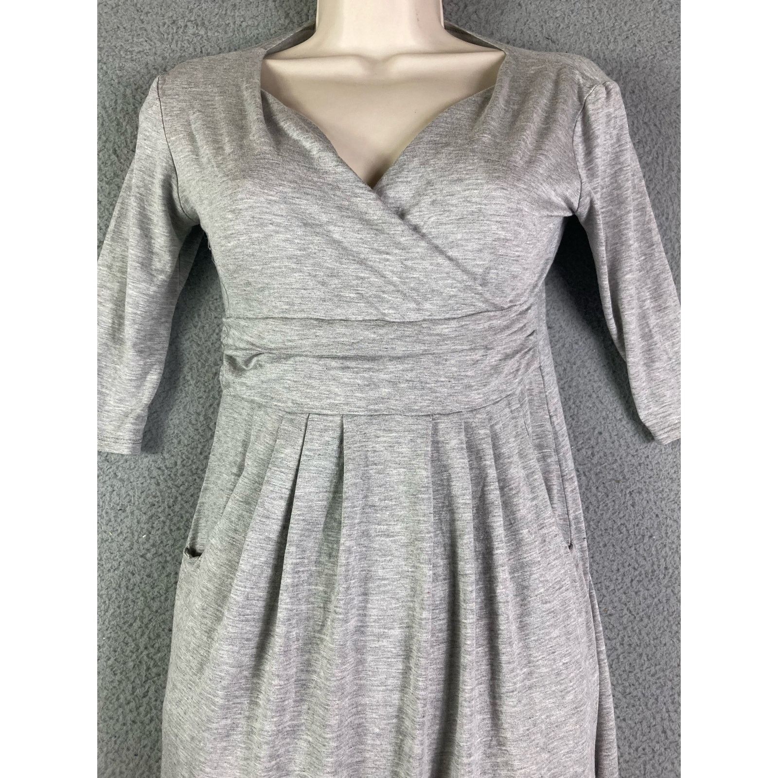 Other Midi Wrap Dress Womens Rayon Spandex New Gray Grey Medium Size M / US 6-8 / IT 42-44 - 5 Thumbnail