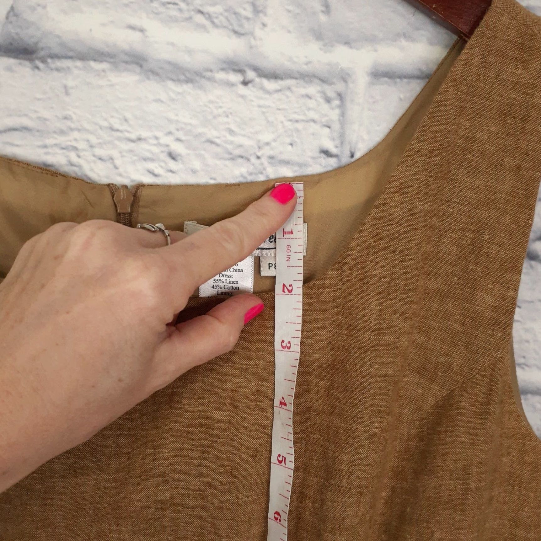 Coldwater Creek VINTAGE Coldwater Creek Linen Blend Sleeveless Maxi Dress Petite S Brown Lagenlook (Petites) Womens Maxi Dress - Long Size S / US 4 / IT 40 - 6 Thumbnail