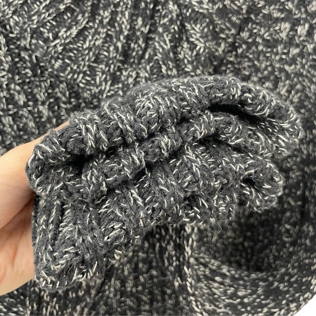 Free People Free People Black Marled Twisted Cable Knit Jumper Size M Size M / US 6-8 / IT 42-44 - 8 Thumbnail