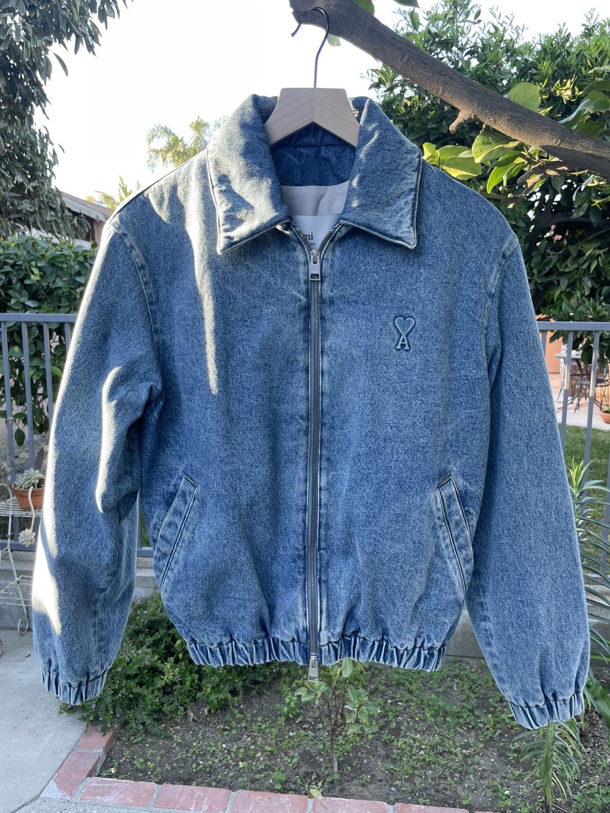 AMI AMI Paris Denim Bomber Jacket XS Blue Size US XS / EU 42 / 0 - 1 Thumbnail