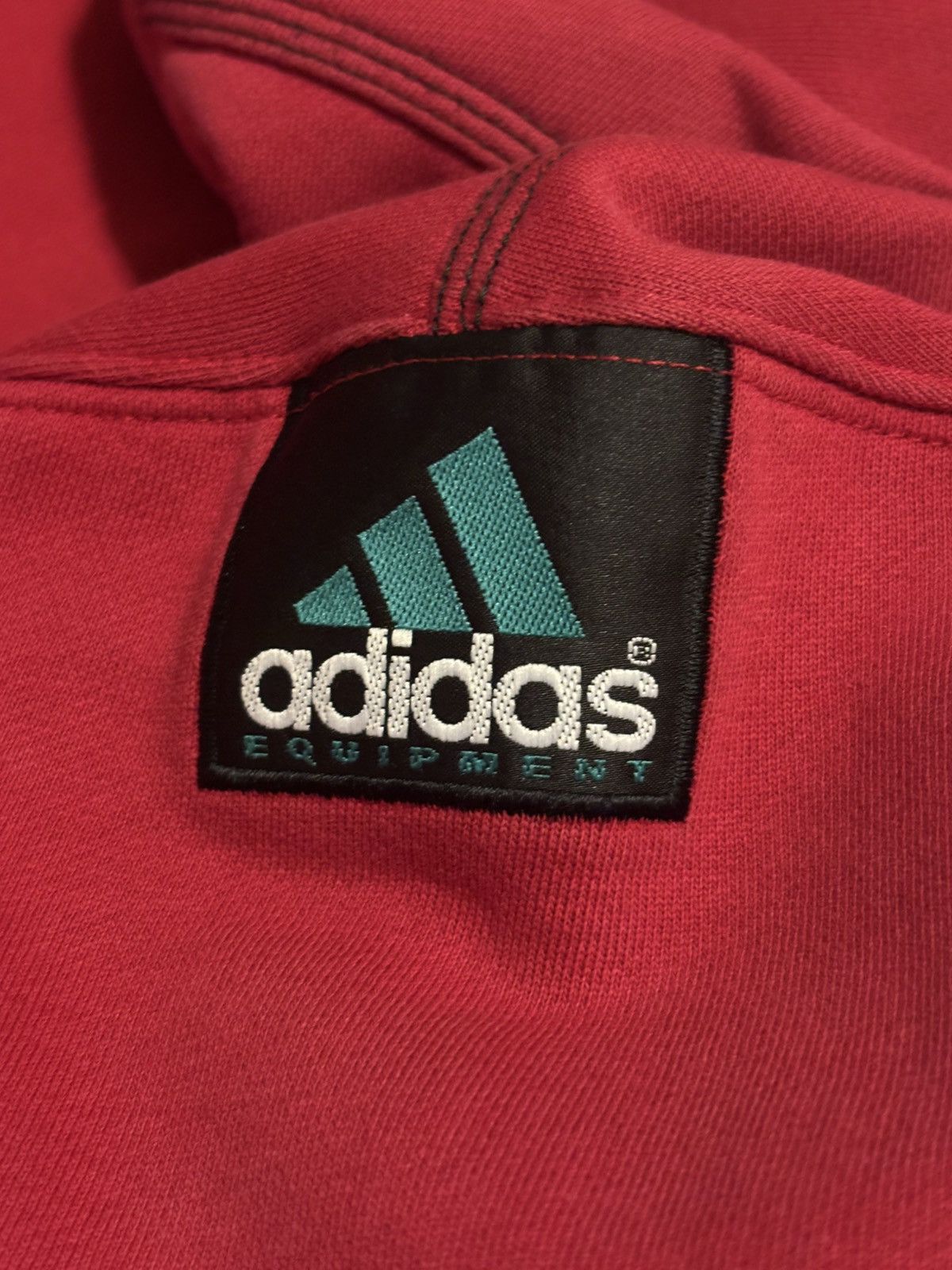 Adidas Vintage Red Adidas Sportswear Crew Zip Jacket Size US M / EU 48-50 / 2 - 3 Thumbnail