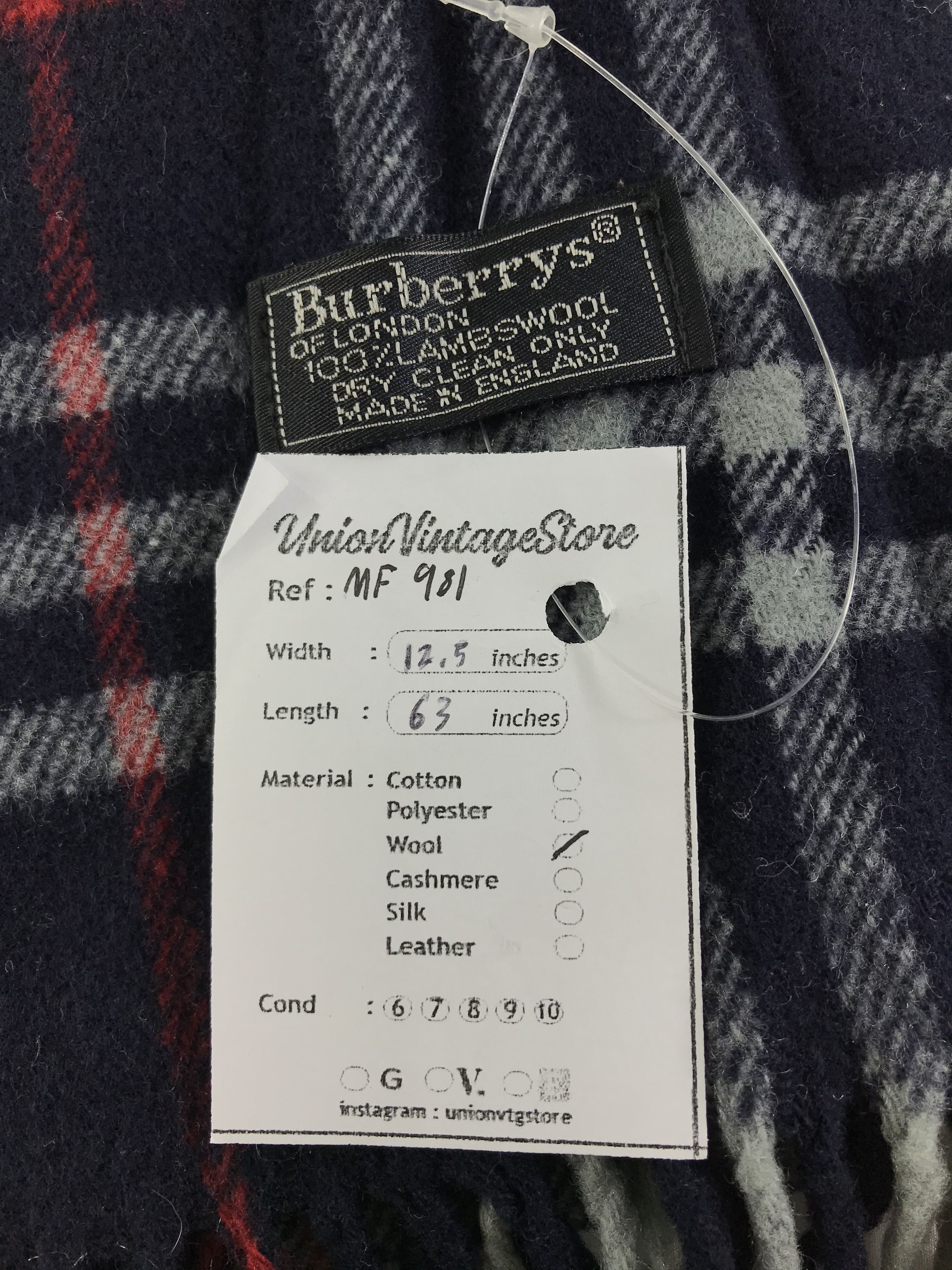Burberry Vintage Burberry Scarf/Muffler/Neckwear MF981 Size ONE SIZE - 6 Thumbnail