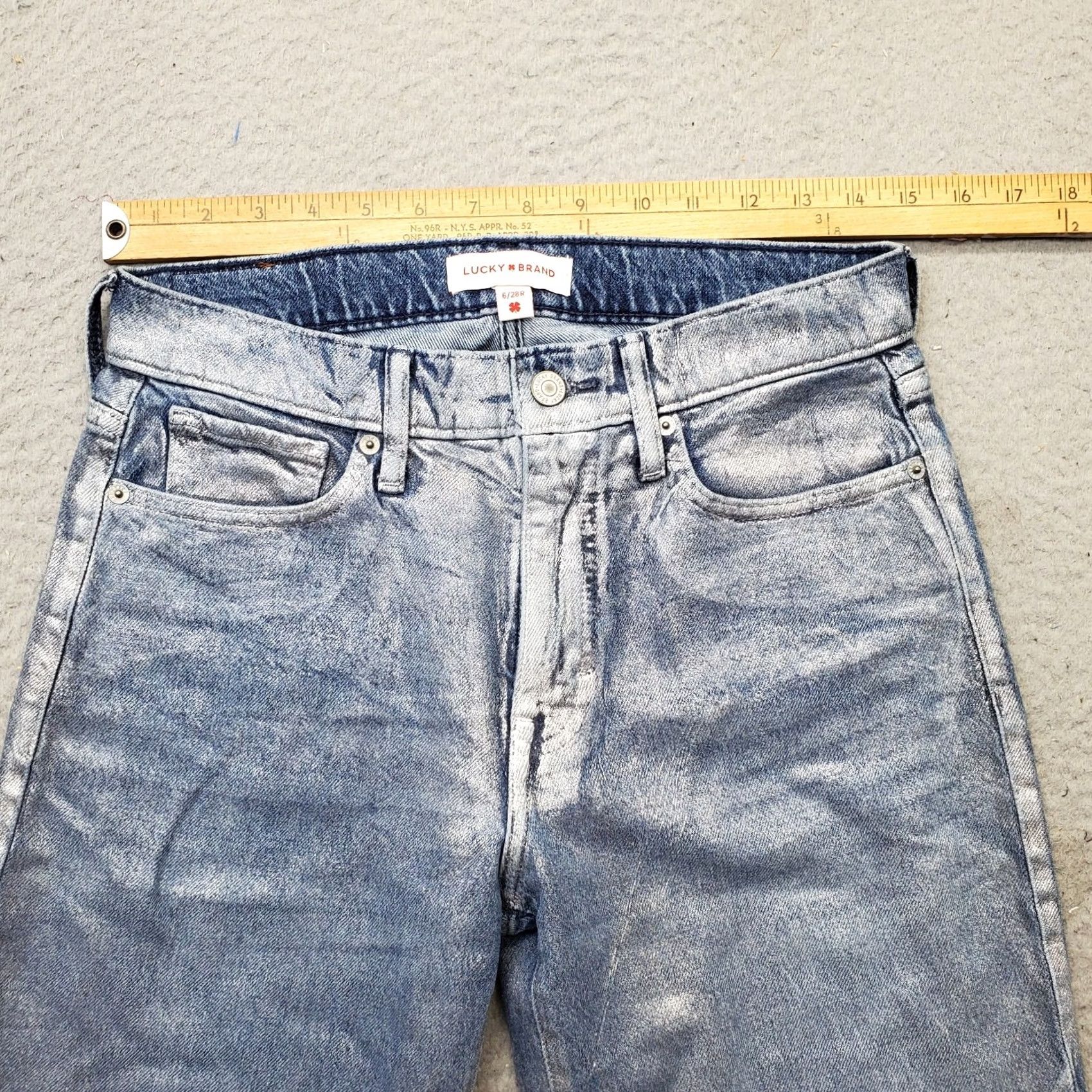 Lucky Brand Lucky Brand Jeans Womens 6/28 Denim High Rise 5-Pocket Design Straight Leg Jeans Size 28" / US 6 / IT 42 - 5 Thumbnail