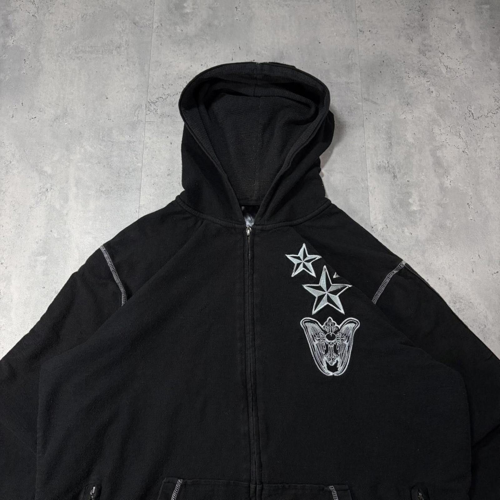 Other Y2L Black Label Grunge Thermal Lined Gothic Zip Up Hoodie Size US L / EU 52-54 / 3 - 4 Thumbnail