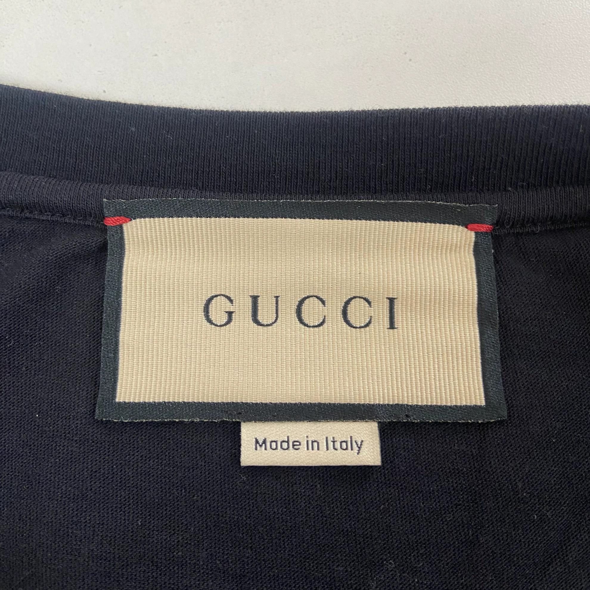 Gucci Gucci Black Letter Print T - shirt L Size US L / EU 52-54 / 3 - 6 Thumbnail