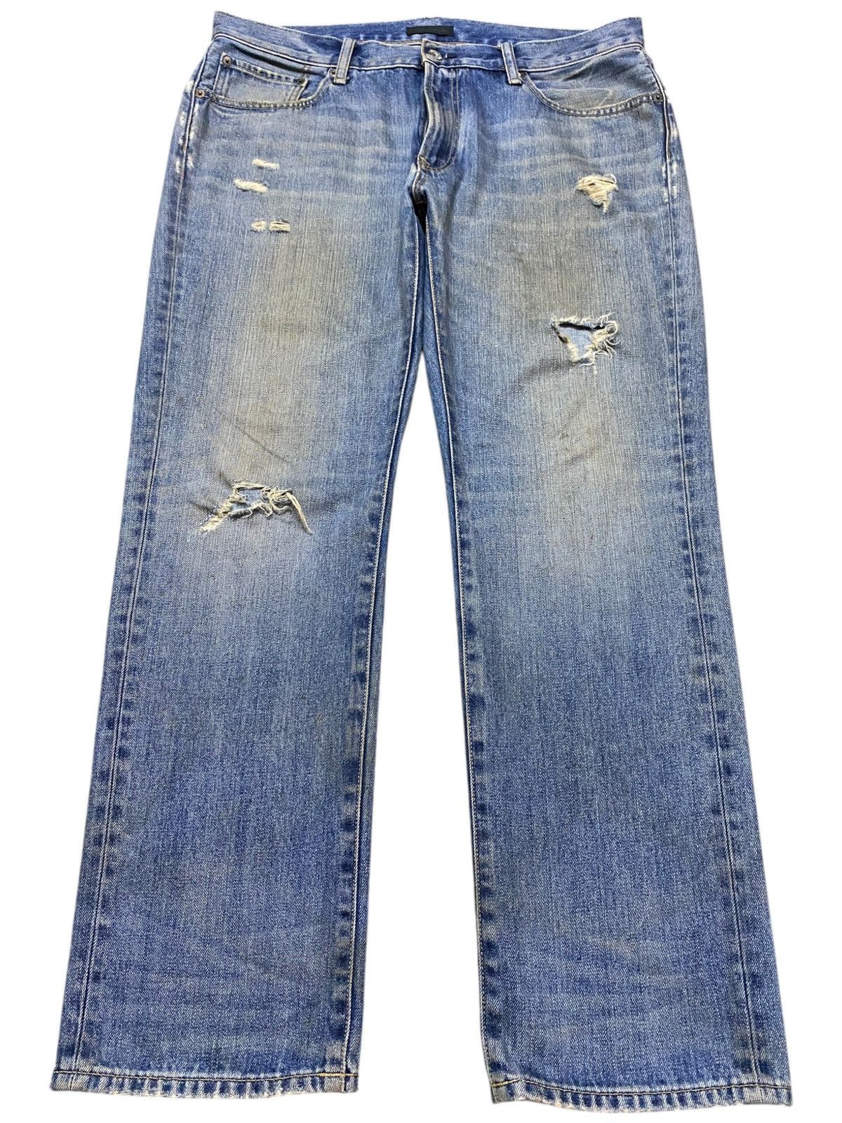 Japanese Brand Vintage Japanese Brands Mud Wash Distressed Loose Jeans Size US 38 / EU 54 - 1 Thumbnail