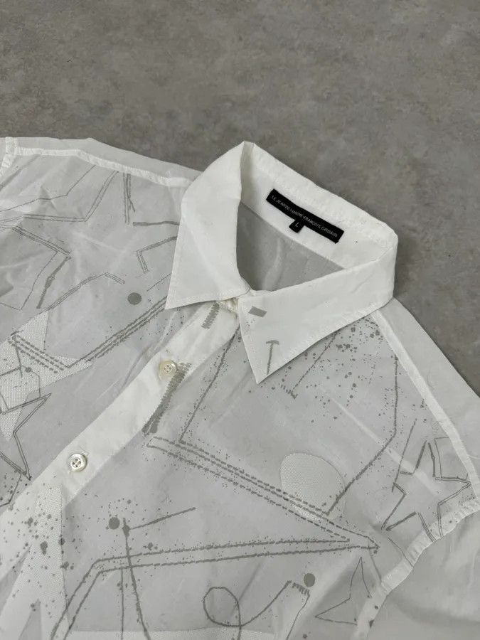 Marithe + Francois Girbaud 2000s Marithé + François Girbaud White Stars Shirt Size US M / EU 48-50 / 2 - 5 Thumbnail