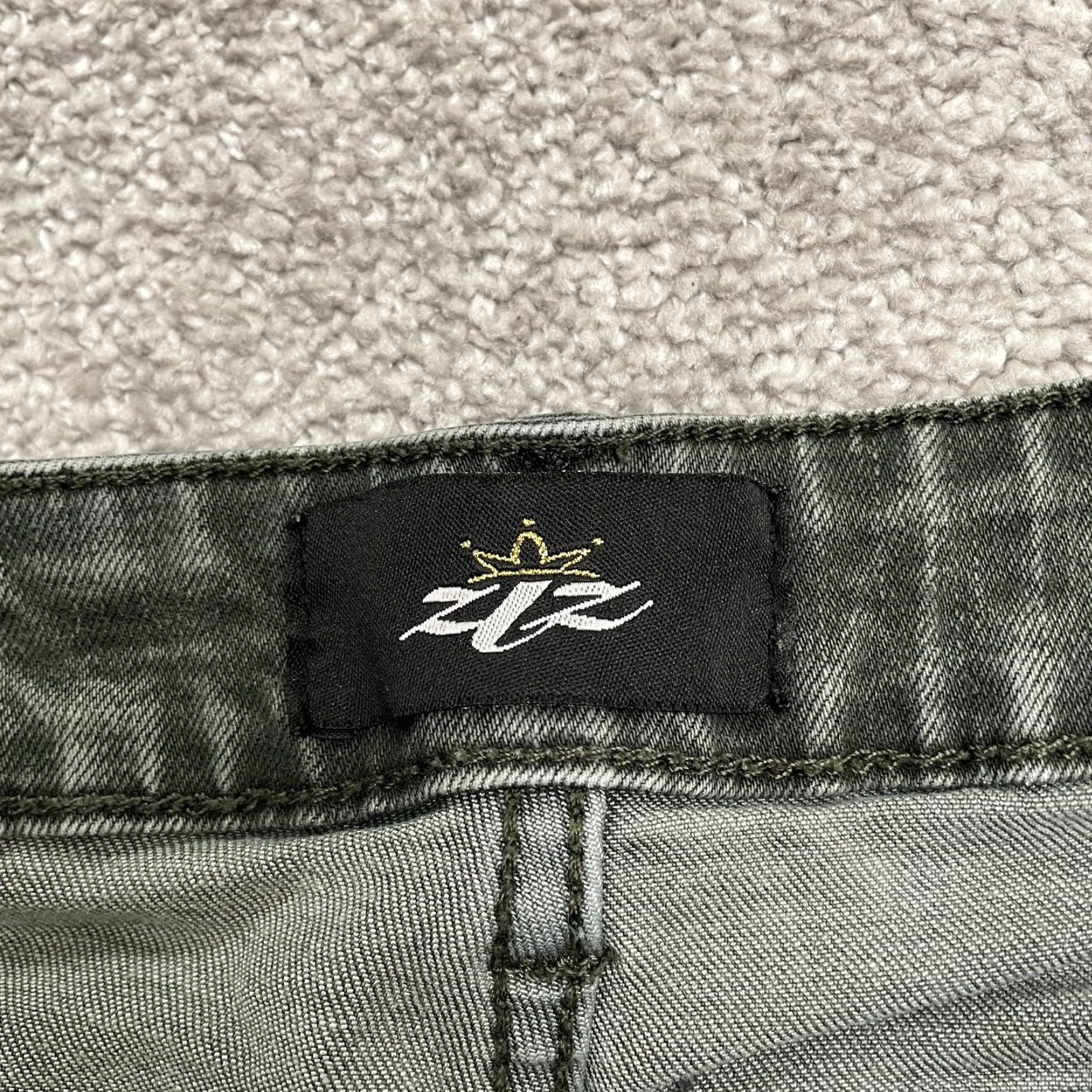 Denime ZLZ Jeans Skinny Denim Mens 34x31 Dark Wash Mid Rise 5-Pocket Regular Fit Cotton Blend Black Size US 34 / EU 50 - 6 Thumbnail