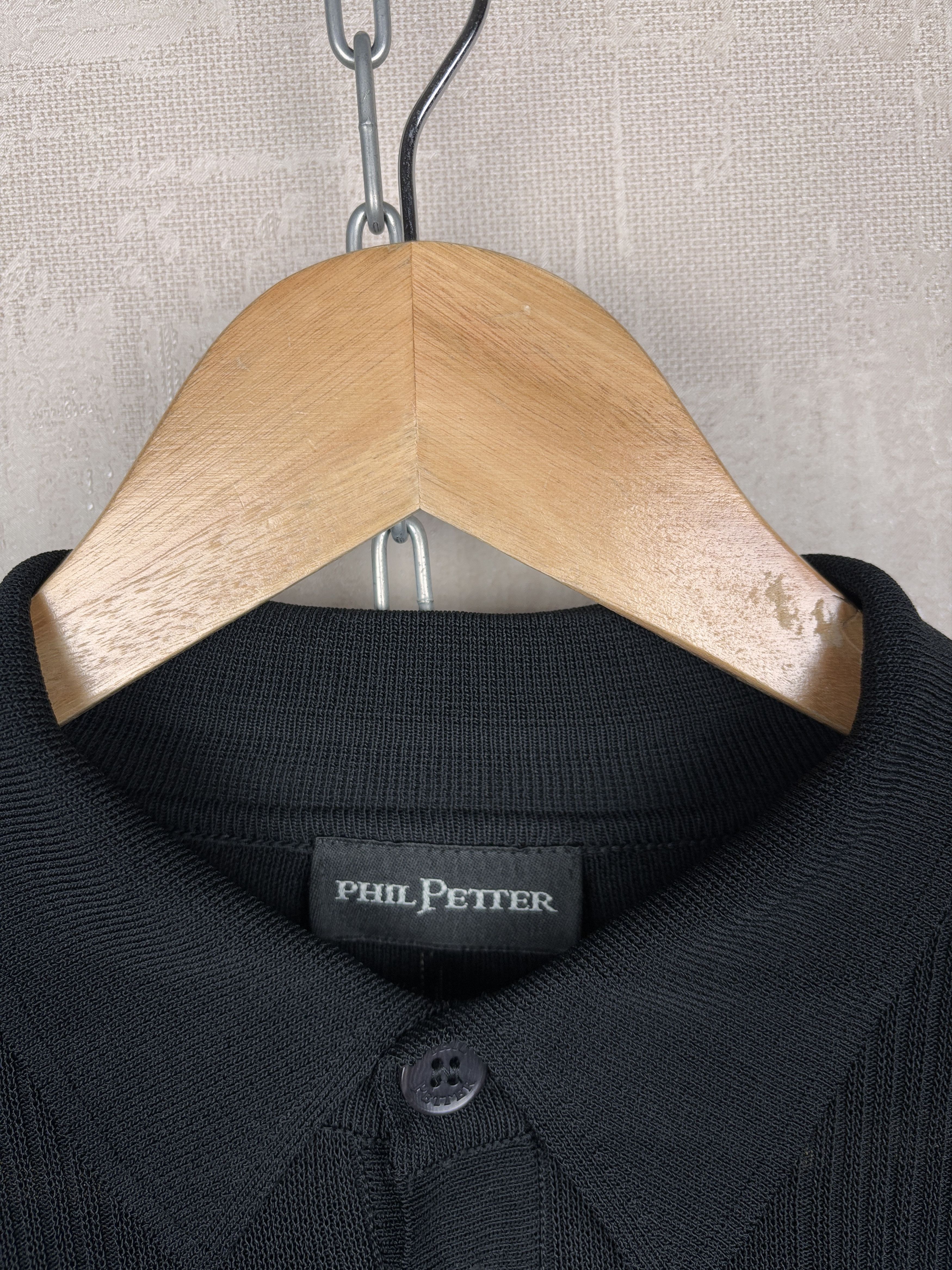 Designer × Other × Vintage Phil Petter Polo Collar Long Sleeve Viscose Sweater Size US L / EU 52-54 / 3 - 5 Thumbnail