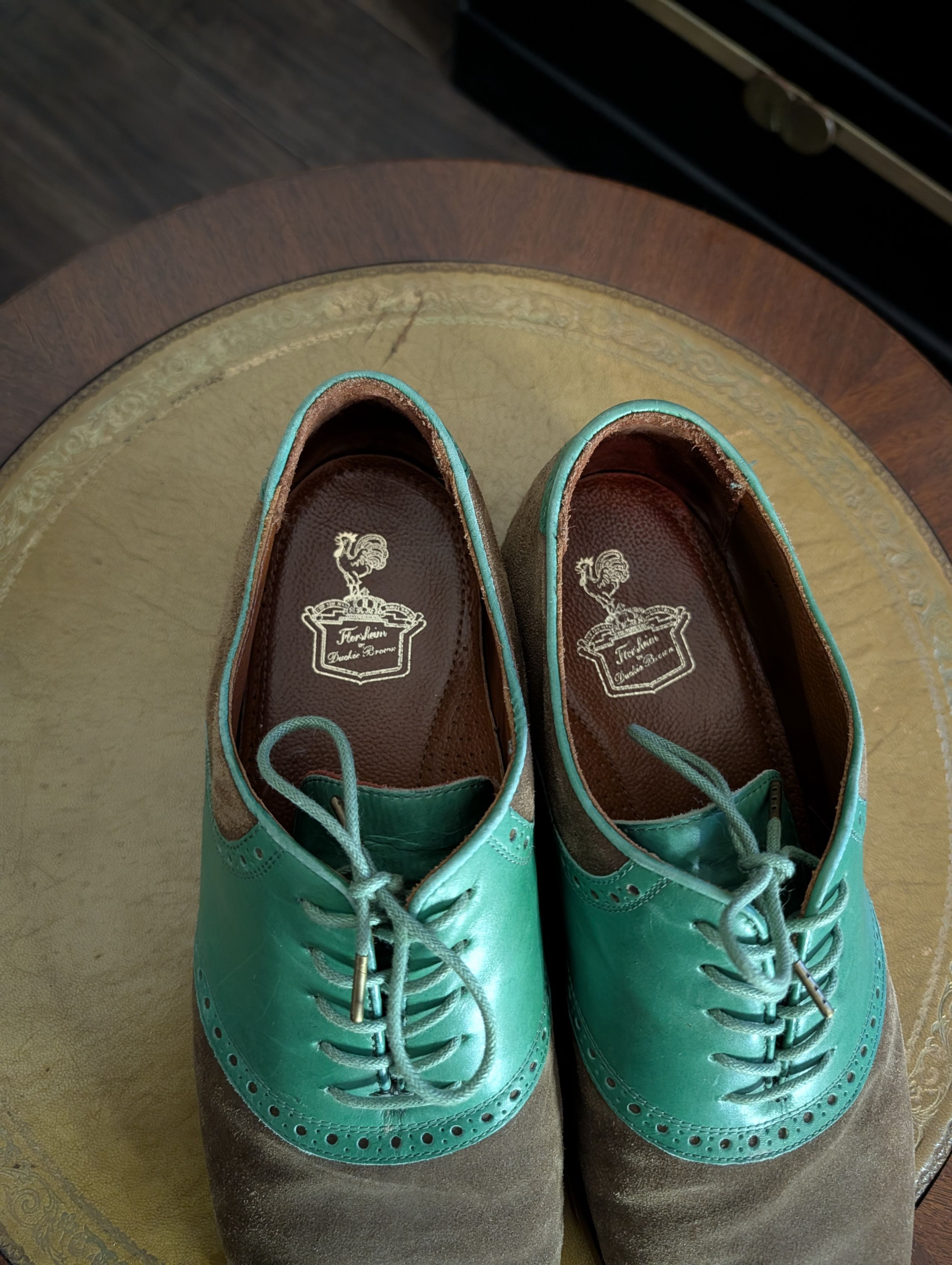 Florsheim FLORSHEIM BY DUCKIE BROWN leather brogue bowling shoes brown Size US 12 / EU 45 - 9 Thumbnail