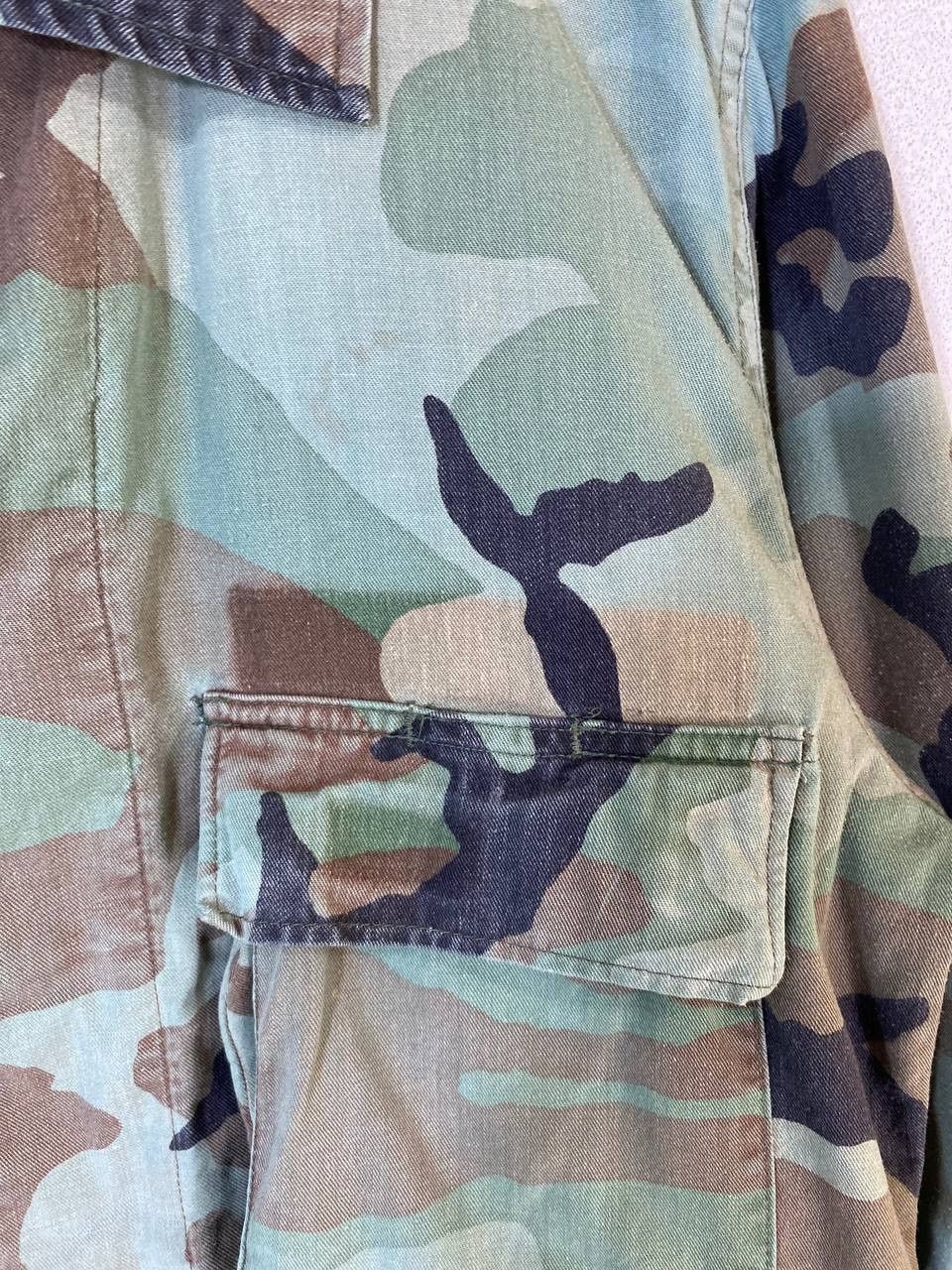 Vintage vintage faded camo military jacket nice design Size US M / EU 48-50 / 2 - 5 Thumbnail
