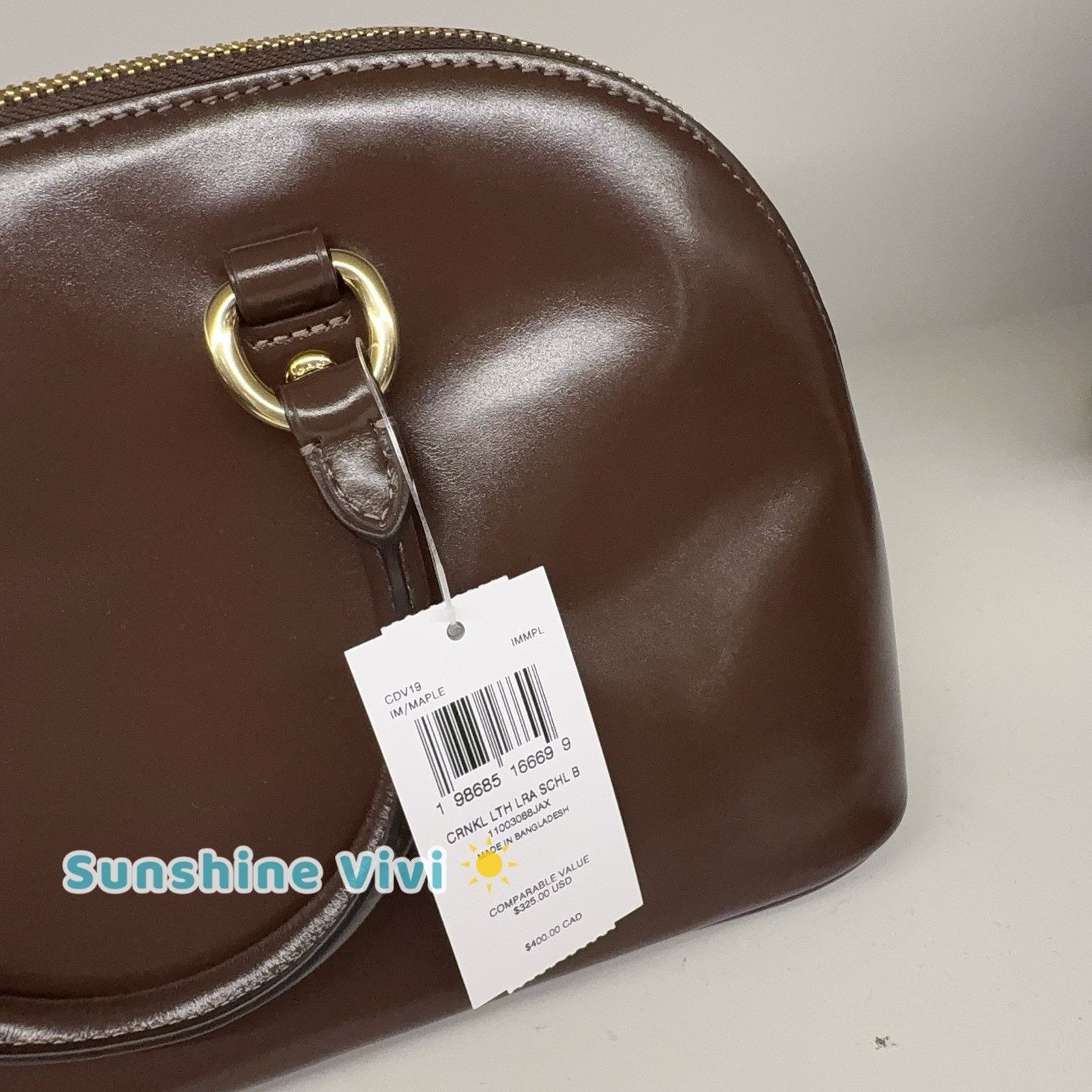 Coach NWT Coach Lara Bag Satchel Leather Handbag CDV19 Black Size ONE SIZE - 6 Thumbnail