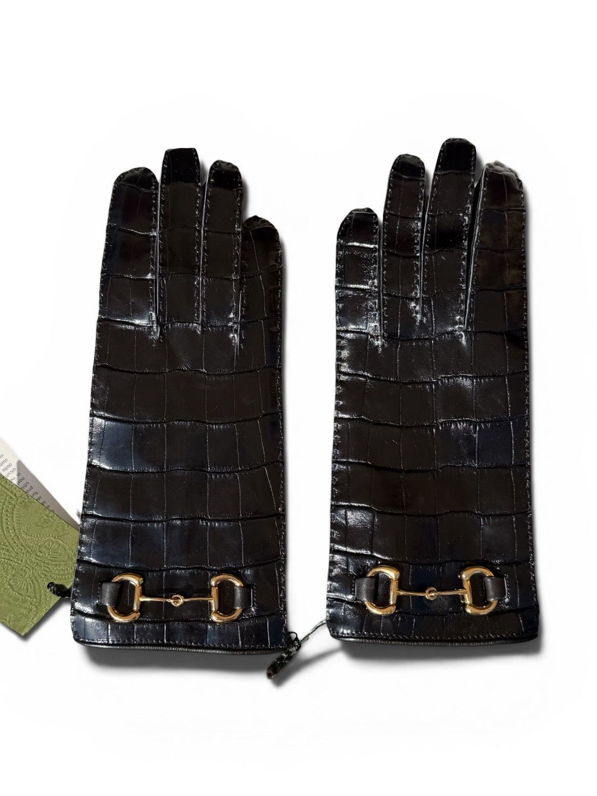 Gucci Gucci Horsebit Crorodile lesther gloves Size ONE SIZE - 5 Thumbnail
