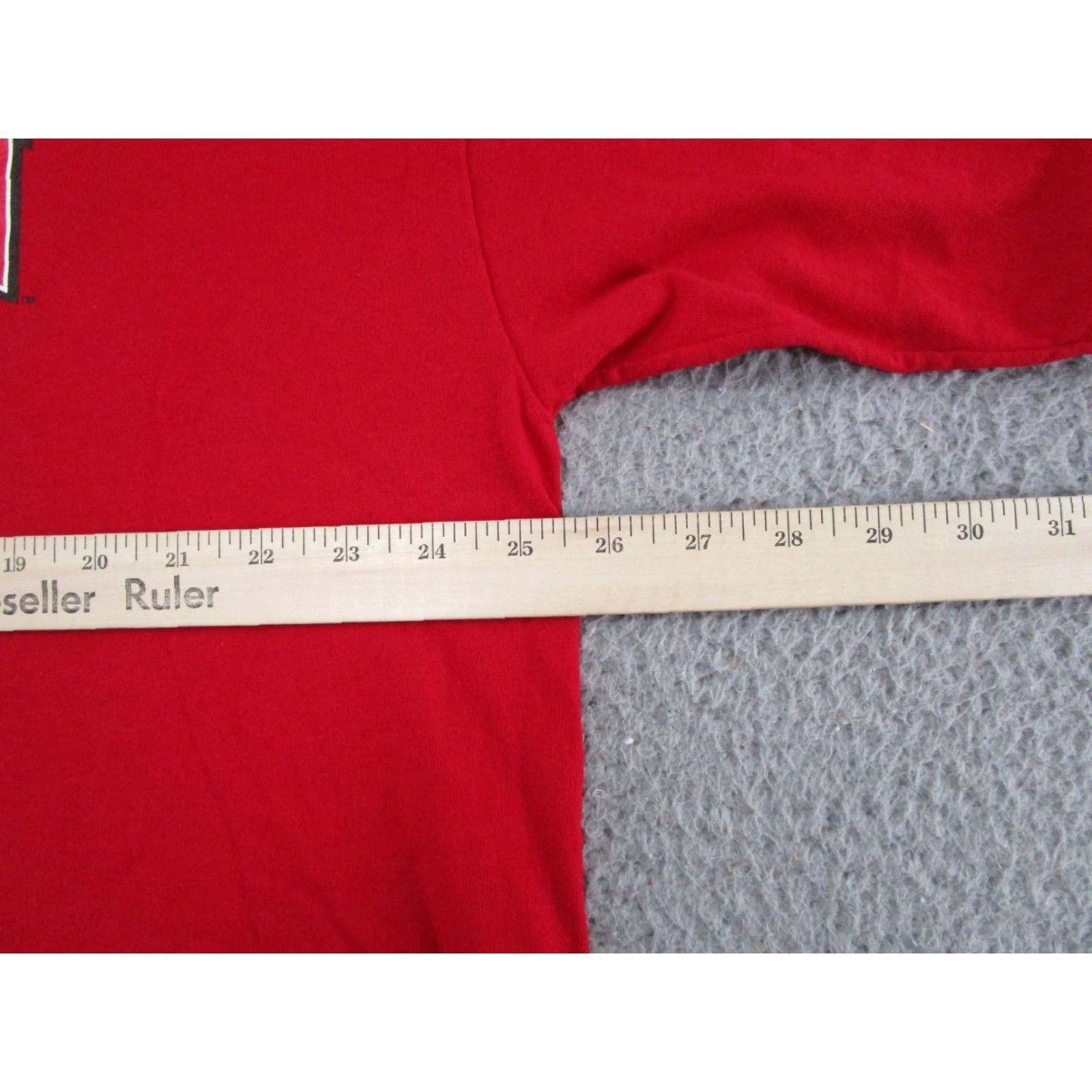 Jansport VINTAGE Wisconsin Badgers Double Sided Spell Out Graphic T-Shirt Mens 2XL Red Cotton Crew Neck Short Sleeve JanSport Size US XXL / EU 58 / 5 - 6 Thumbnail