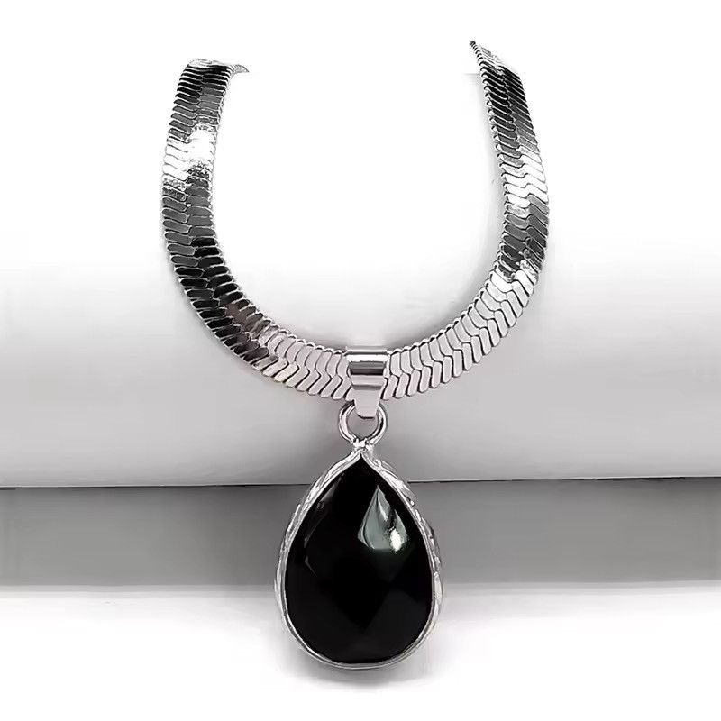 Japanese Brand × Vintage Water Drop Black Obsidian Necklace Size ONE SIZE - 5 Thumbnail