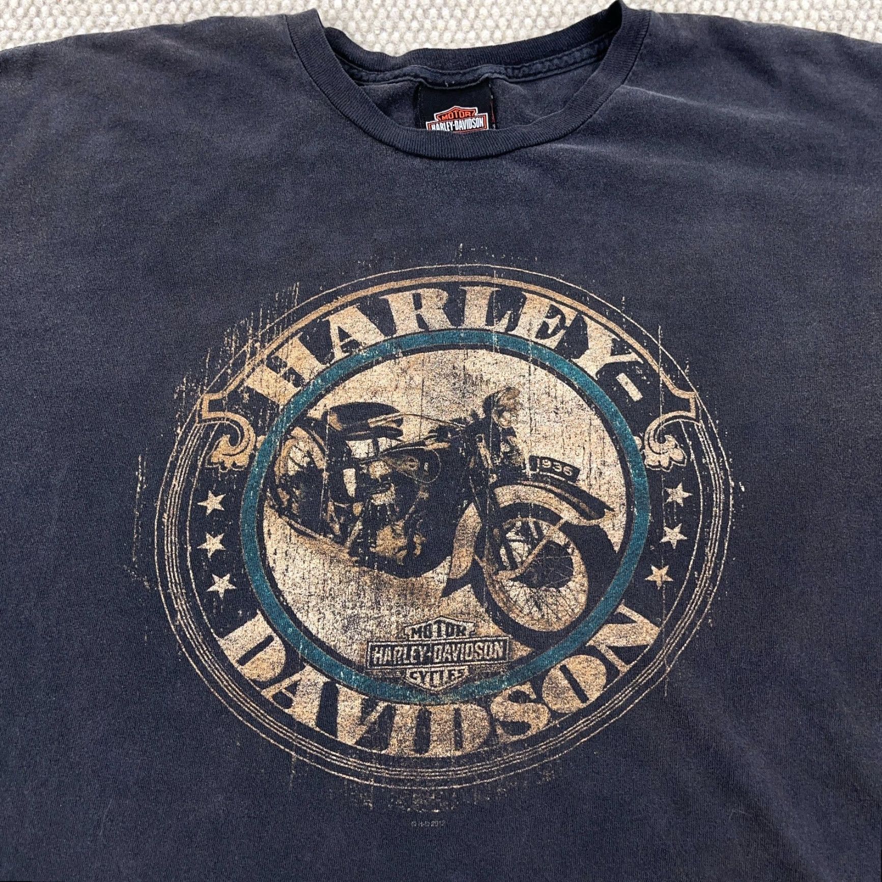 Harley Davidson VINTAGE Harley-Davidson Shirt Men XL T-Shirt Graphic Print Skull Grunge 80s 2000s USA Biker Logo Size US XL / EU 56 / 4 - 4 Thumbnail