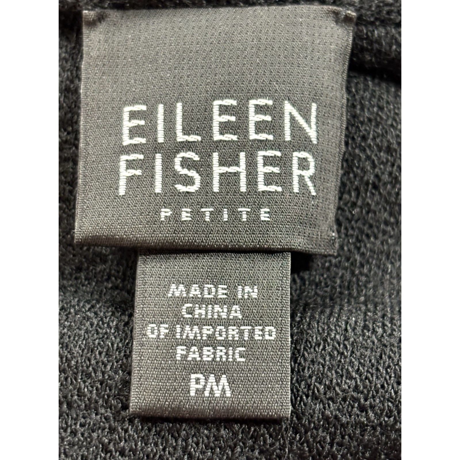 Eileen Fisher VINTAGE Eileen Fisher Cardigan Wool Sweater Black Mid length Lagenlook Petite PM Womens Long Sleeve V-Neck Size M / US 6-8 / IT 42-44 - 6 Thumbnail