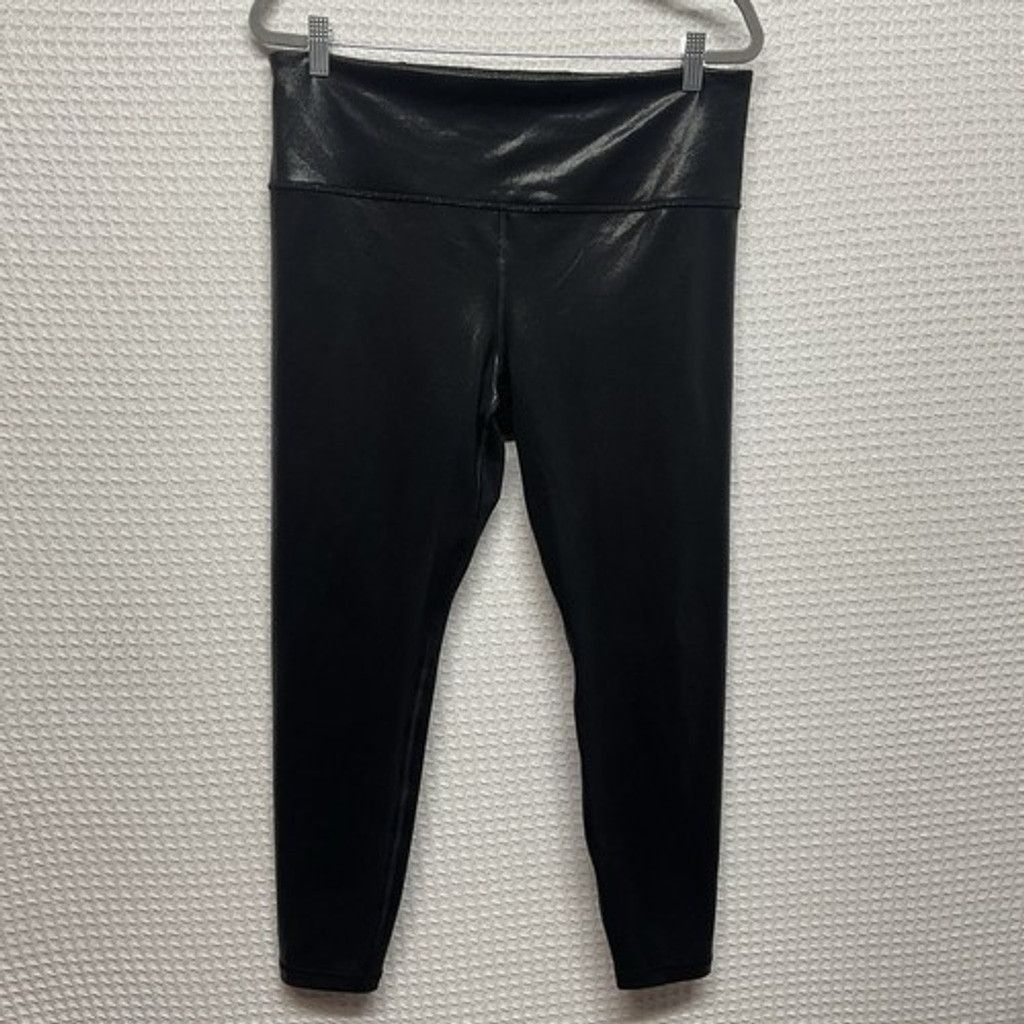 Athleta NWOT Athleta Black Faux Leather Midrise Leggings Women XL Size 34" / US 12 / IT 48 - 9 Thumbnail