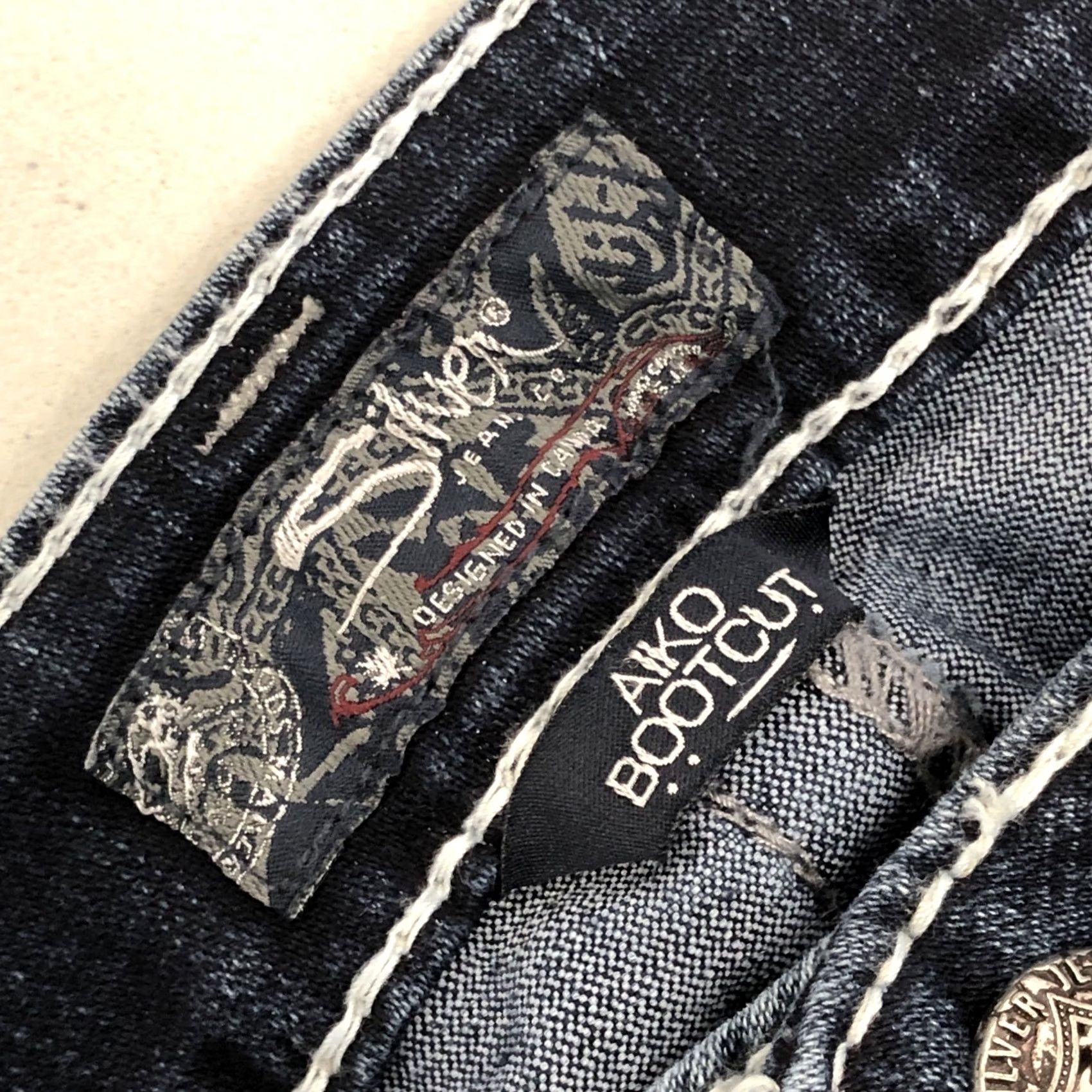 Silver Jeans Co. Silver Jeans Aiko Bootcut Jeans Womens 32x28 Denim Dark Stretch 5-Pocket Button Zip Haw 90s Cowboy Hipster Logo Modern Size 24" / US 00 / IT 34 - 7 Thumbnail