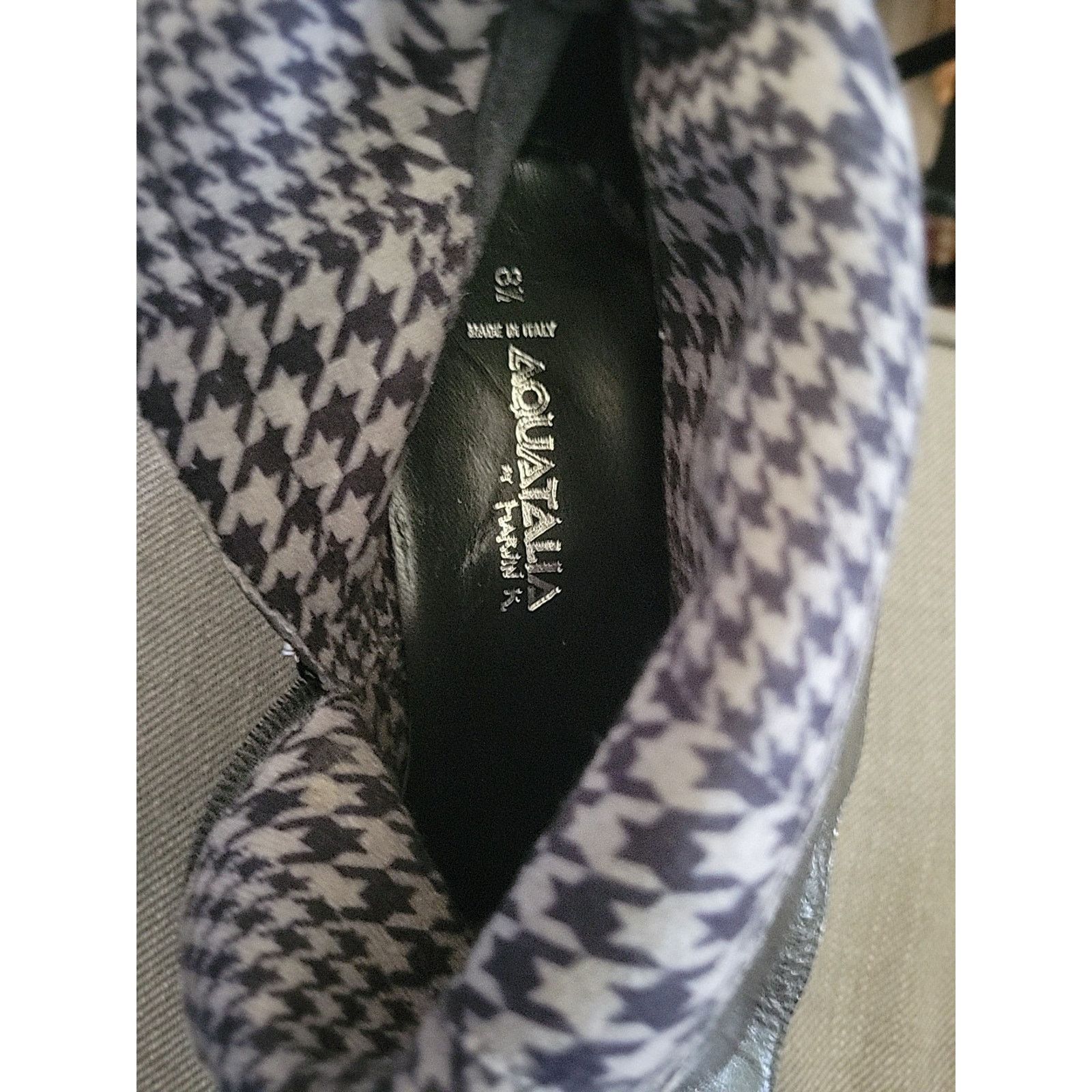 Aquatalia Aquatalia Black Sparkle Leather Ankle Side Zip Boot Size 8.5 Size US 8.5 / IT 38.5 - 7 Thumbnail