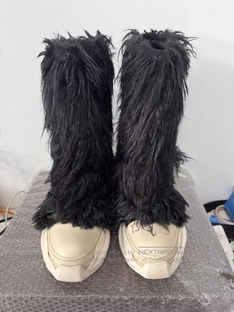 Rick Owens Rick Owens Thick Sole Furry Boots - Elephant Leg Boots Size US 7 / EU 40 - 2 Thumbnail