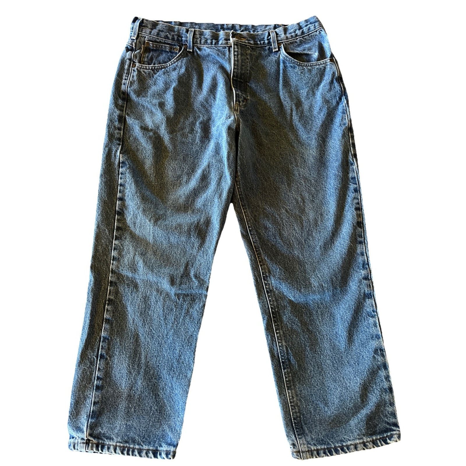 Carhartt Carhartt Jeans Mens 40x28 Blue Relaxed Fit Denim Cotton Work Size US 40 / EU 56 - 1 Thumbnail
