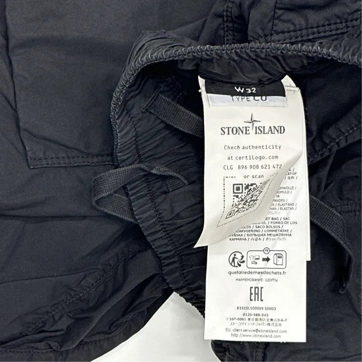 Stone Island Stone Island Black Logo Casual Shorts -2506 Size US 32 / EU 48 - 2 Thumbnail
